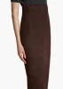 Loxley Skirt in Dark Brown Suede sold by KHAITE