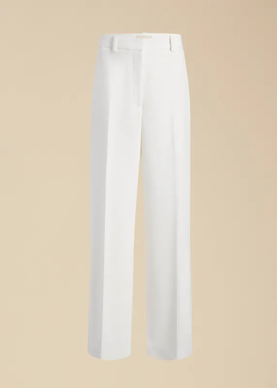 The Bacall Pant in Chalk made by KHAITE