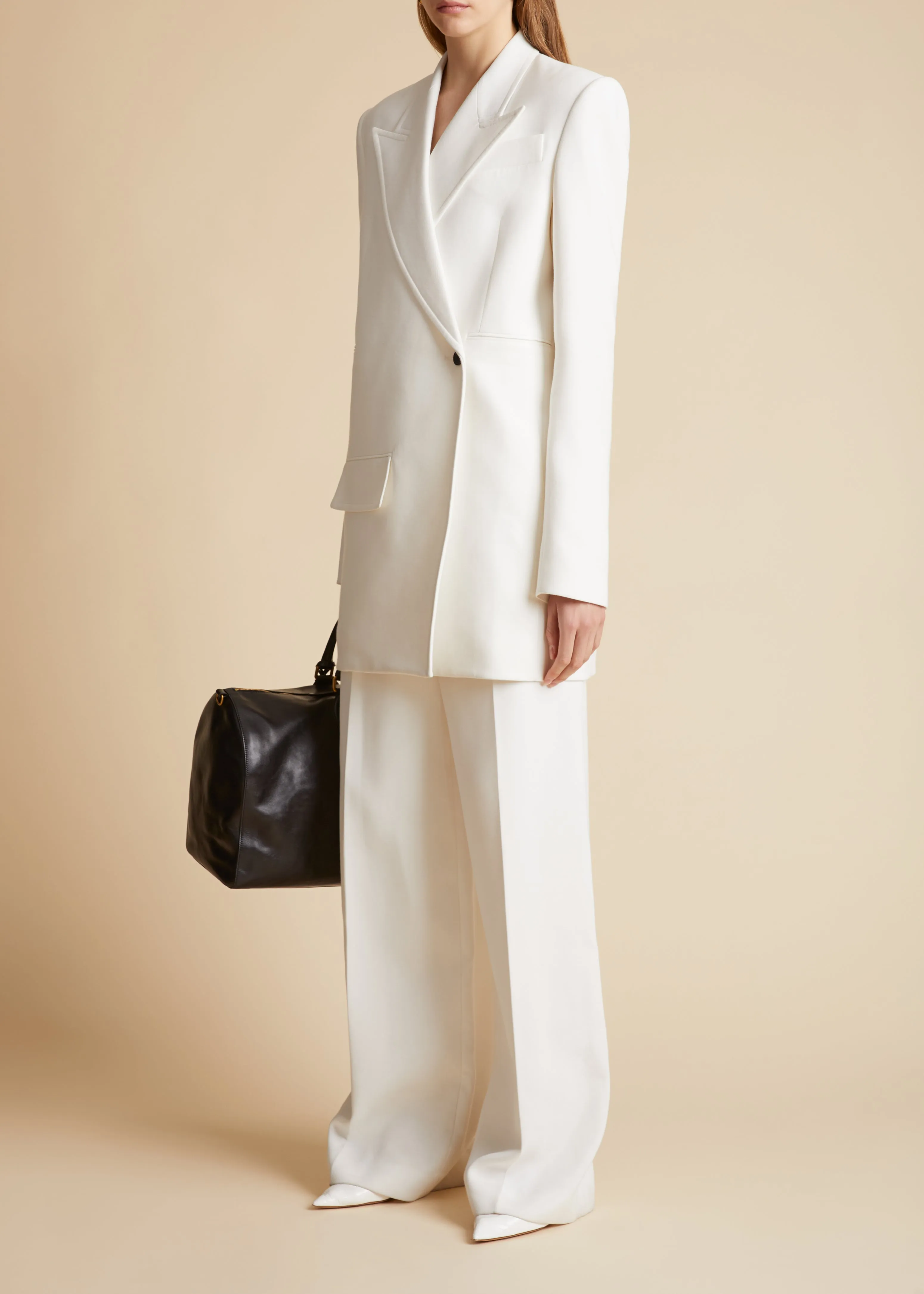 The Bacall Pant in Chalk sold by KHAITE product image thumbnail 2