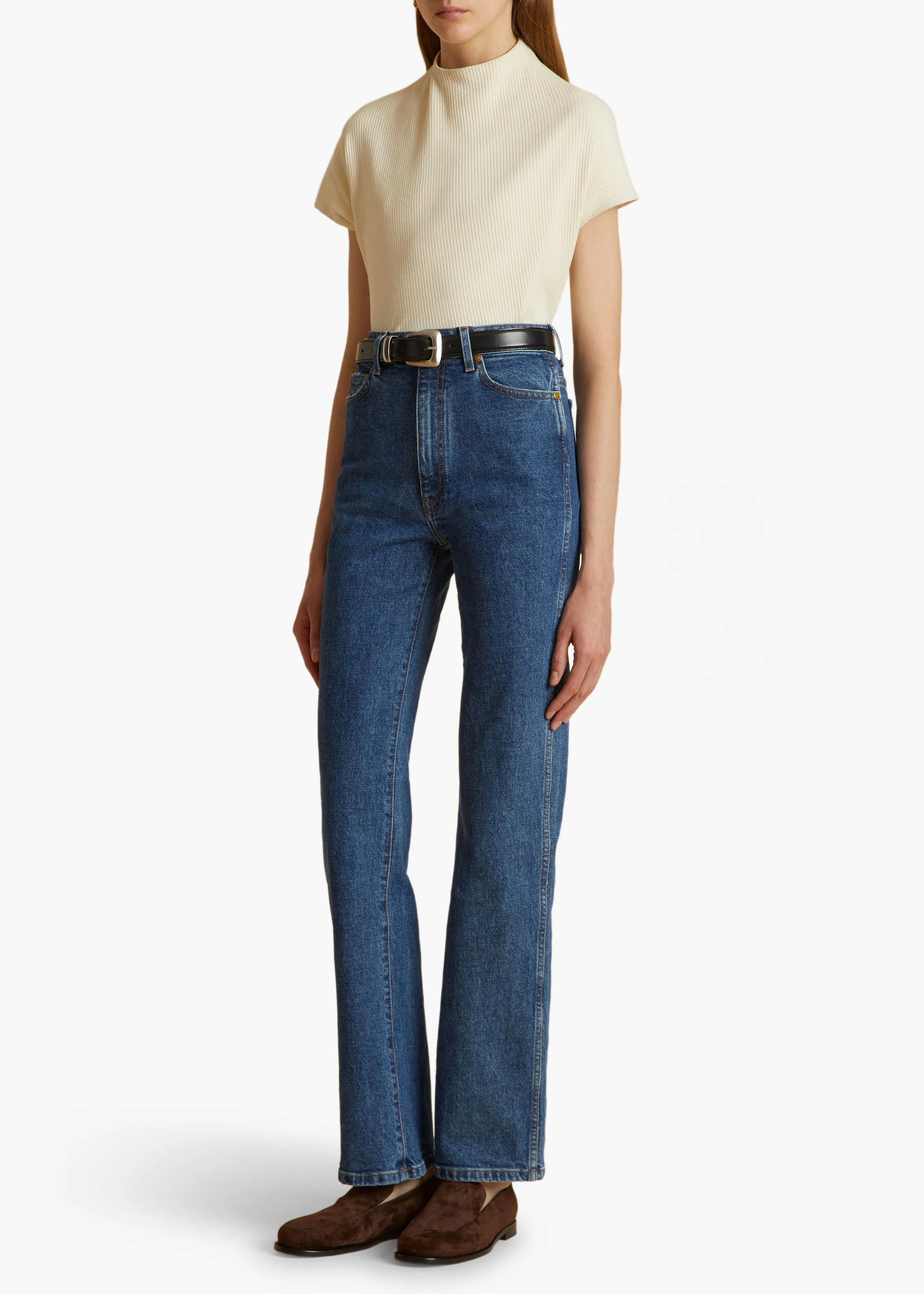 Danielle Stretch Jean in Montgomery sold by KHAITE product image thumbnail 2