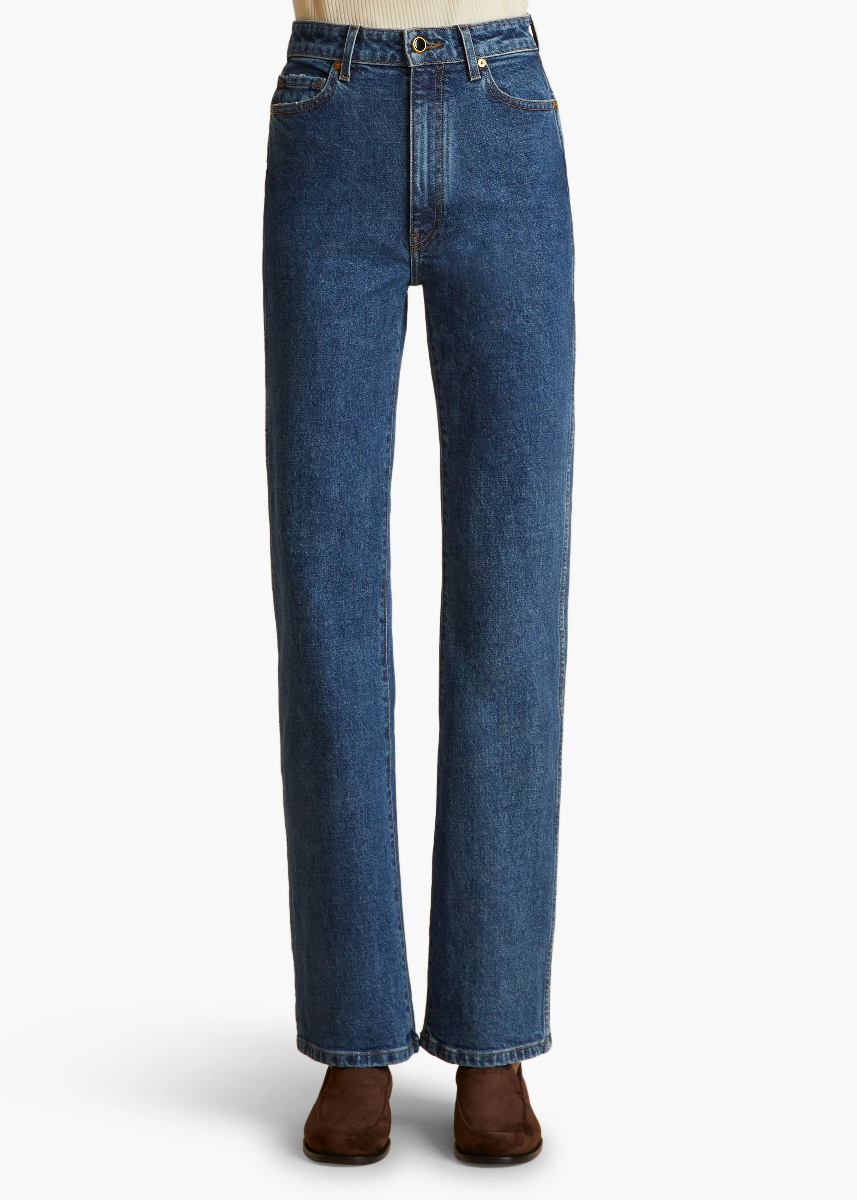 Danielle Stretch Jean in Montgomery sold by KHAITE product image thumbnail 3