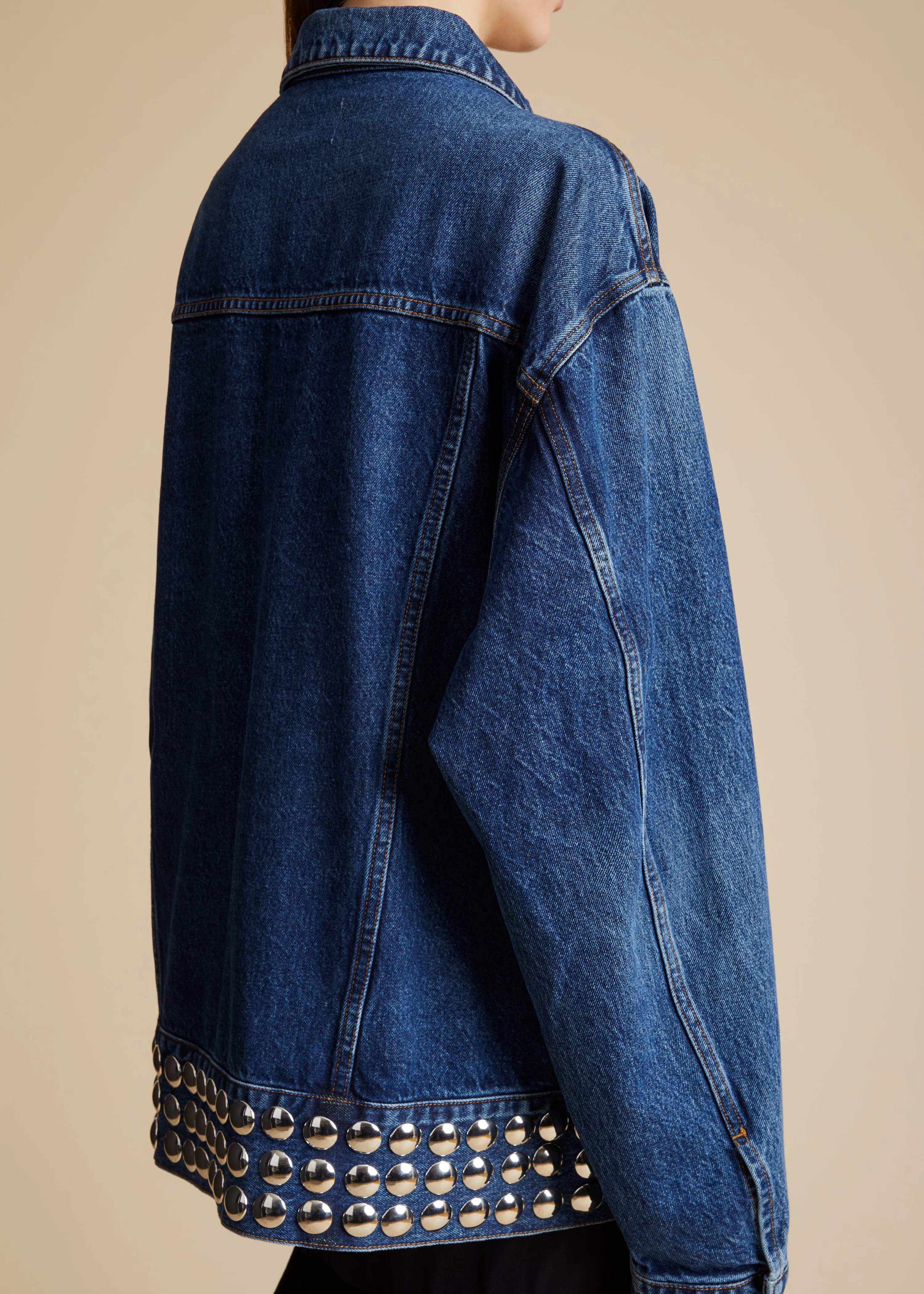 The Grizzo Jacket in Archer with Studs sold by KHAITE product image thumbnail 4