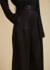 The Teyana Pant in Black Satin sold by KHAITE