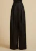 The Teyana Pant in Black Satin sold by KHAITE
