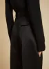 The Teyana Pant in Black Satin sold by KHAITE