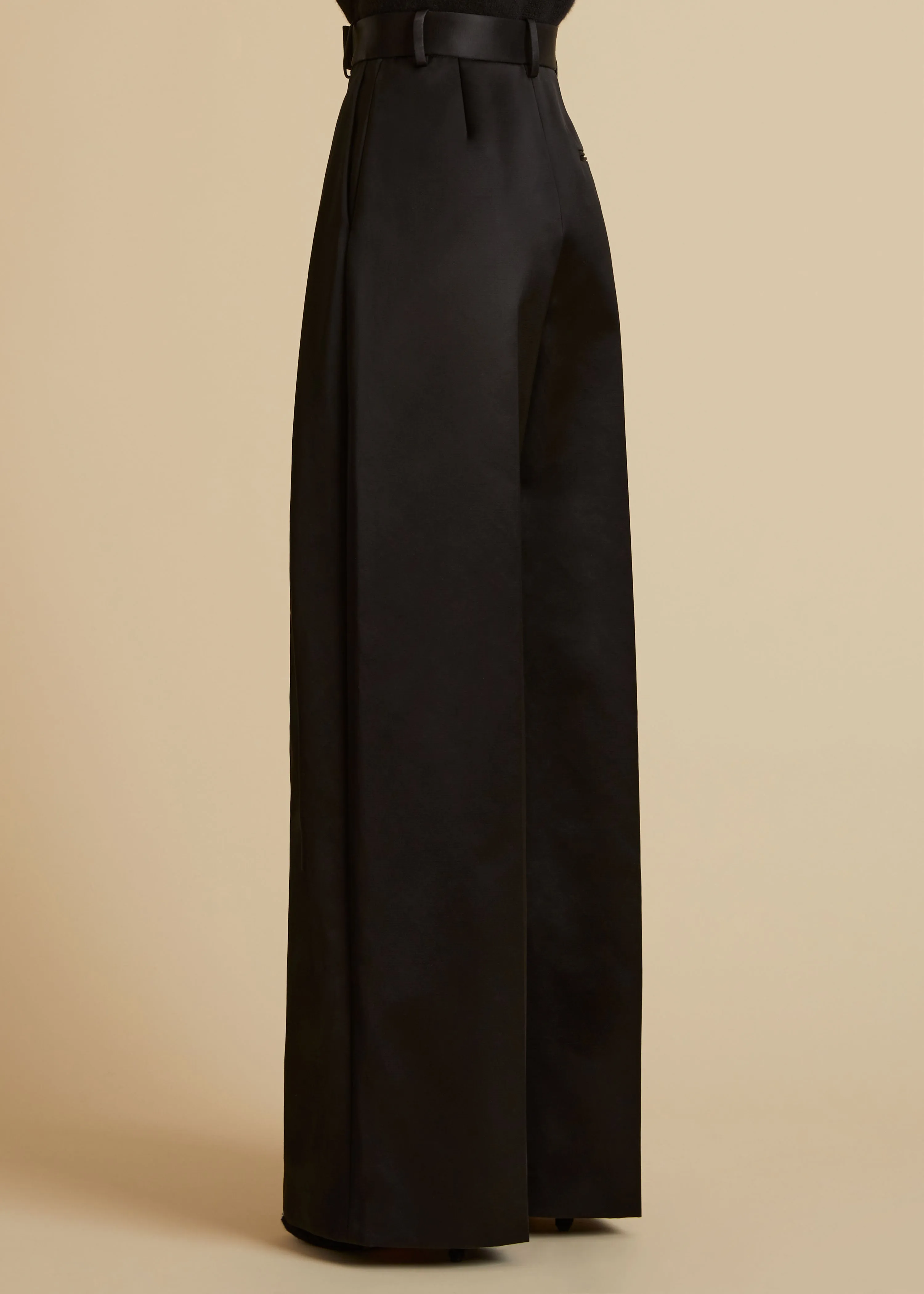 The Teyana Pant in Black Satin sold by KHAITE product image thumbnail 3