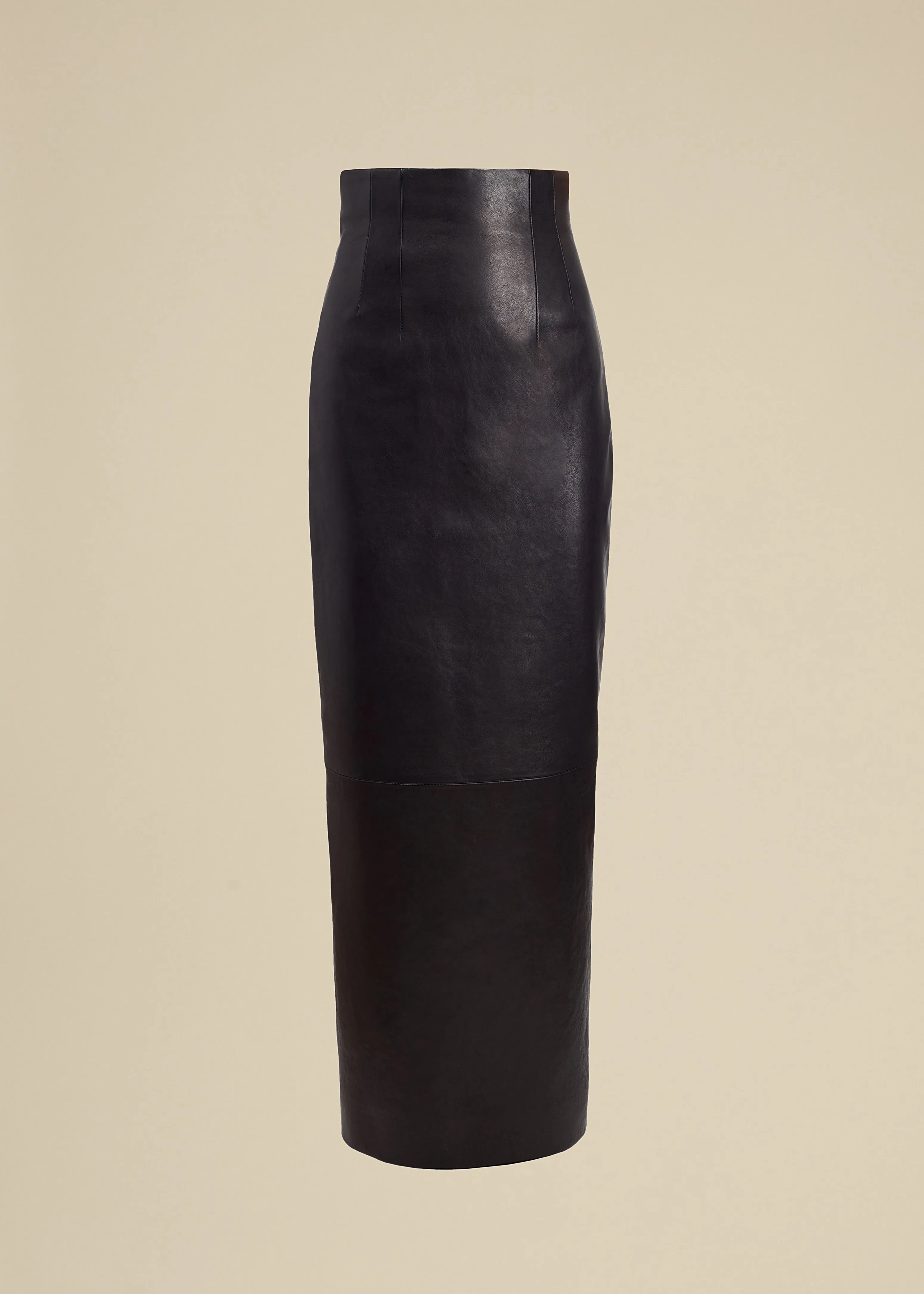 Loxley Skirt in Black Leather sold by KHAITE