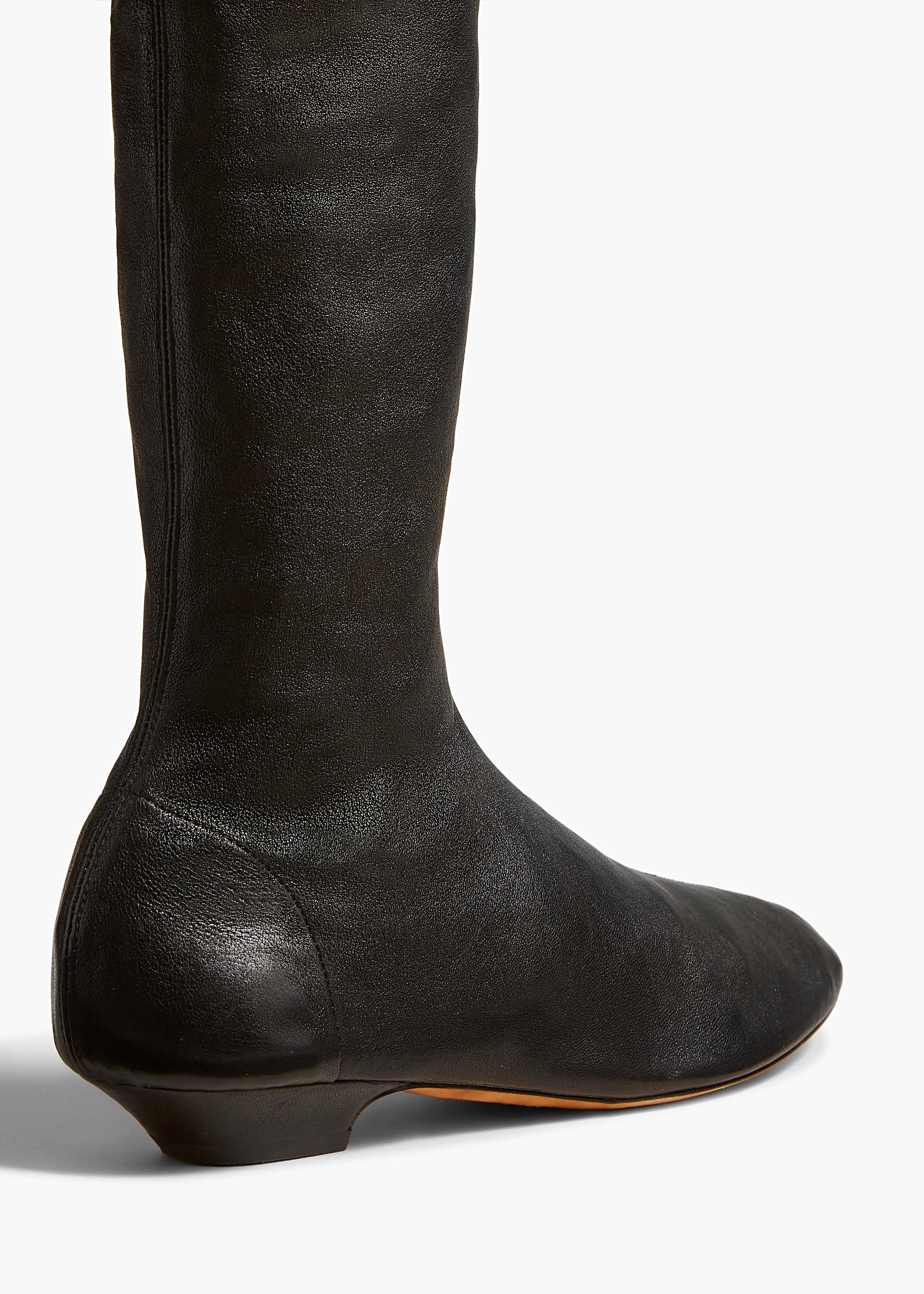Apollo Over-the-Knee Flat Boot in Black Leather sold by KHAITE product image thumbnail 3