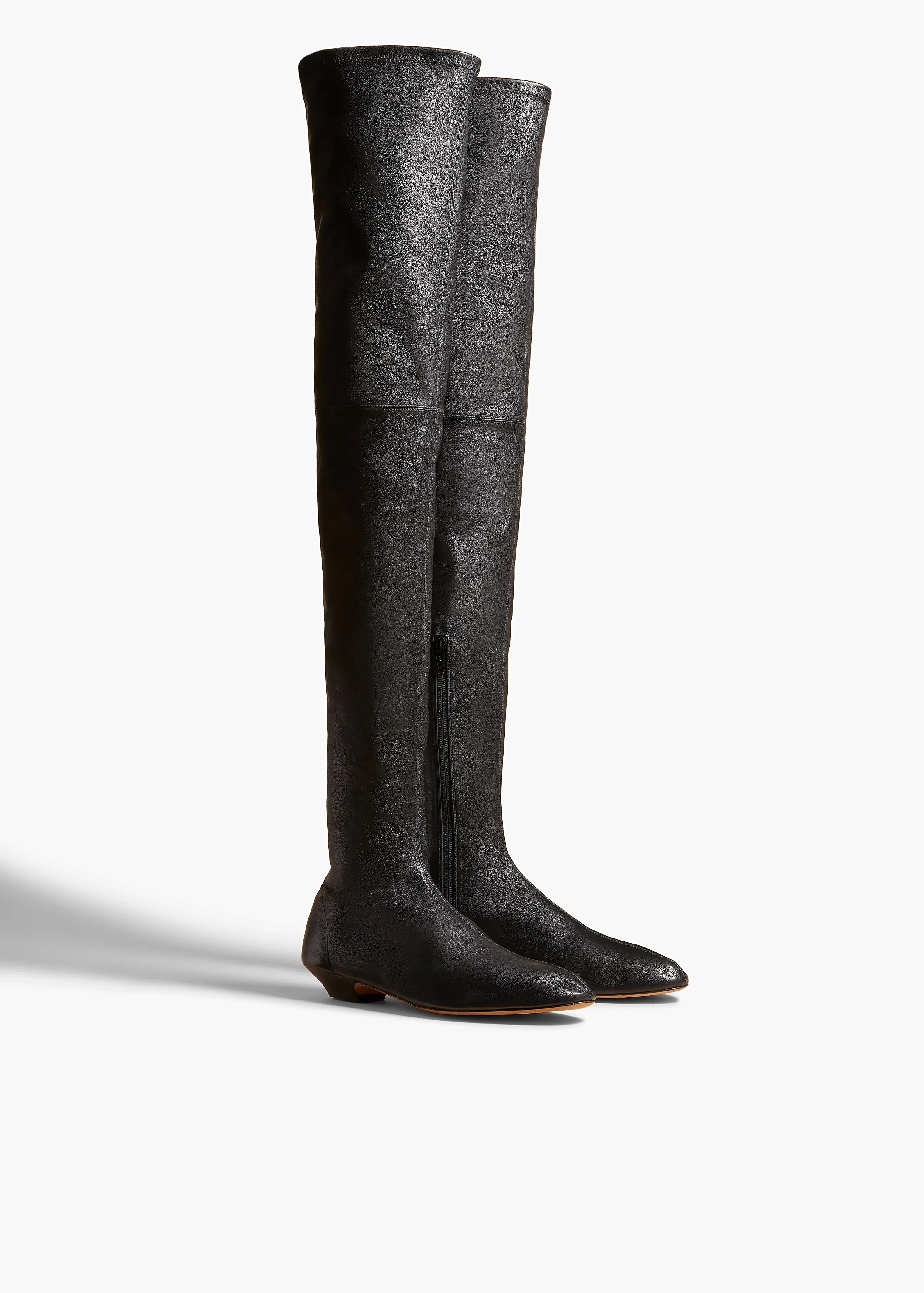 Apollo Over-the-Knee Flat Boot in Black Leather sold by KHAITE product image thumbnail 2