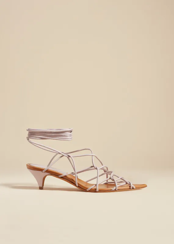 Arden Low Heel in Light Lavender Leather sold by KHAITE