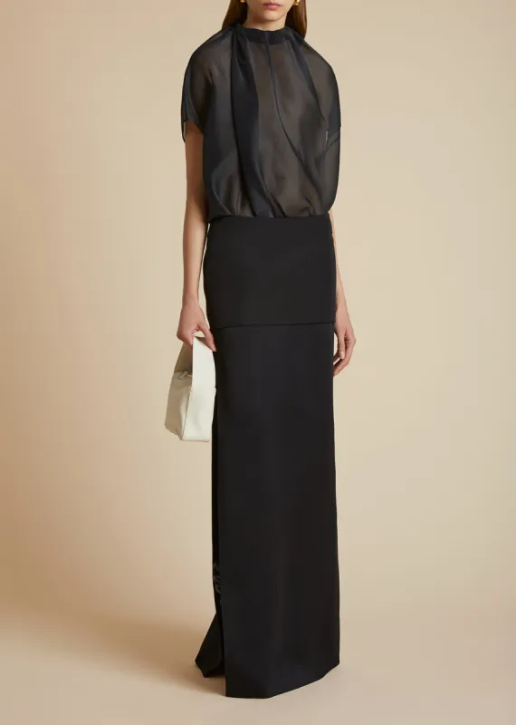 The Kass Top in Black sold by KHAITE