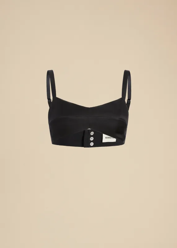 Knox Bralette in Black sold by KHAITE