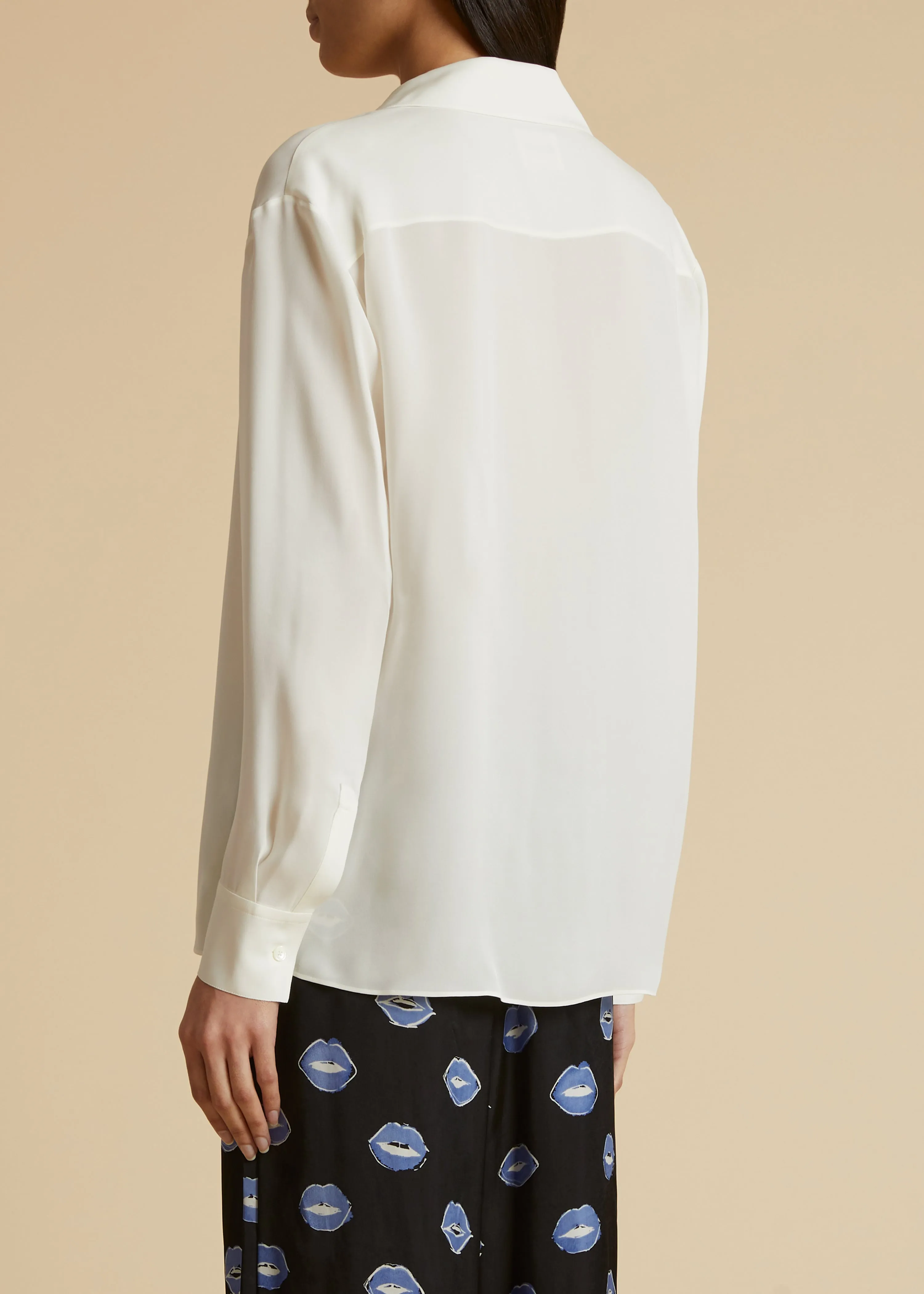 The Dorian Top in Cream sold by KHAITE product image thumbnail 3