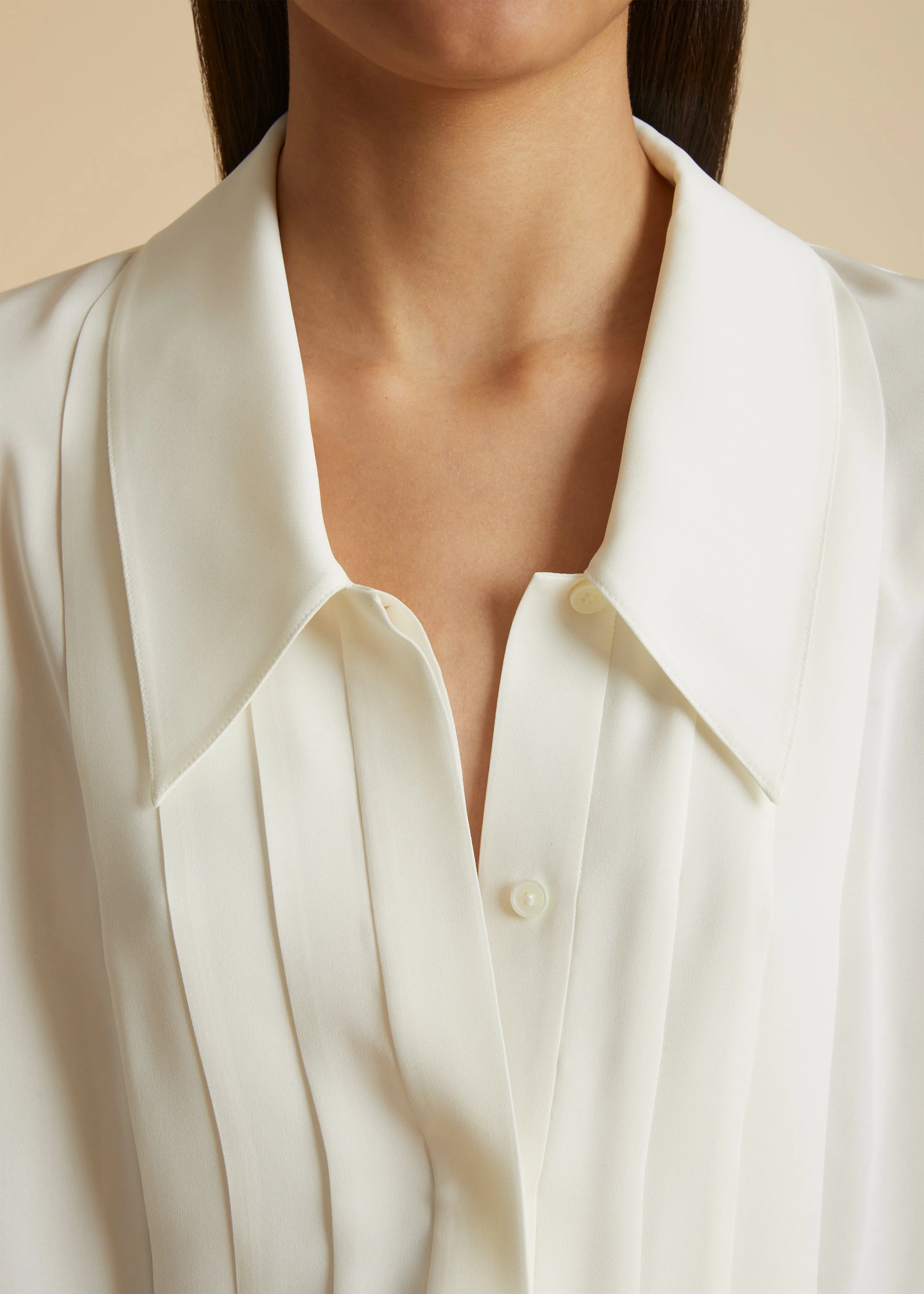 The Dorian Top in Cream sold by KHAITE product image thumbnail 5