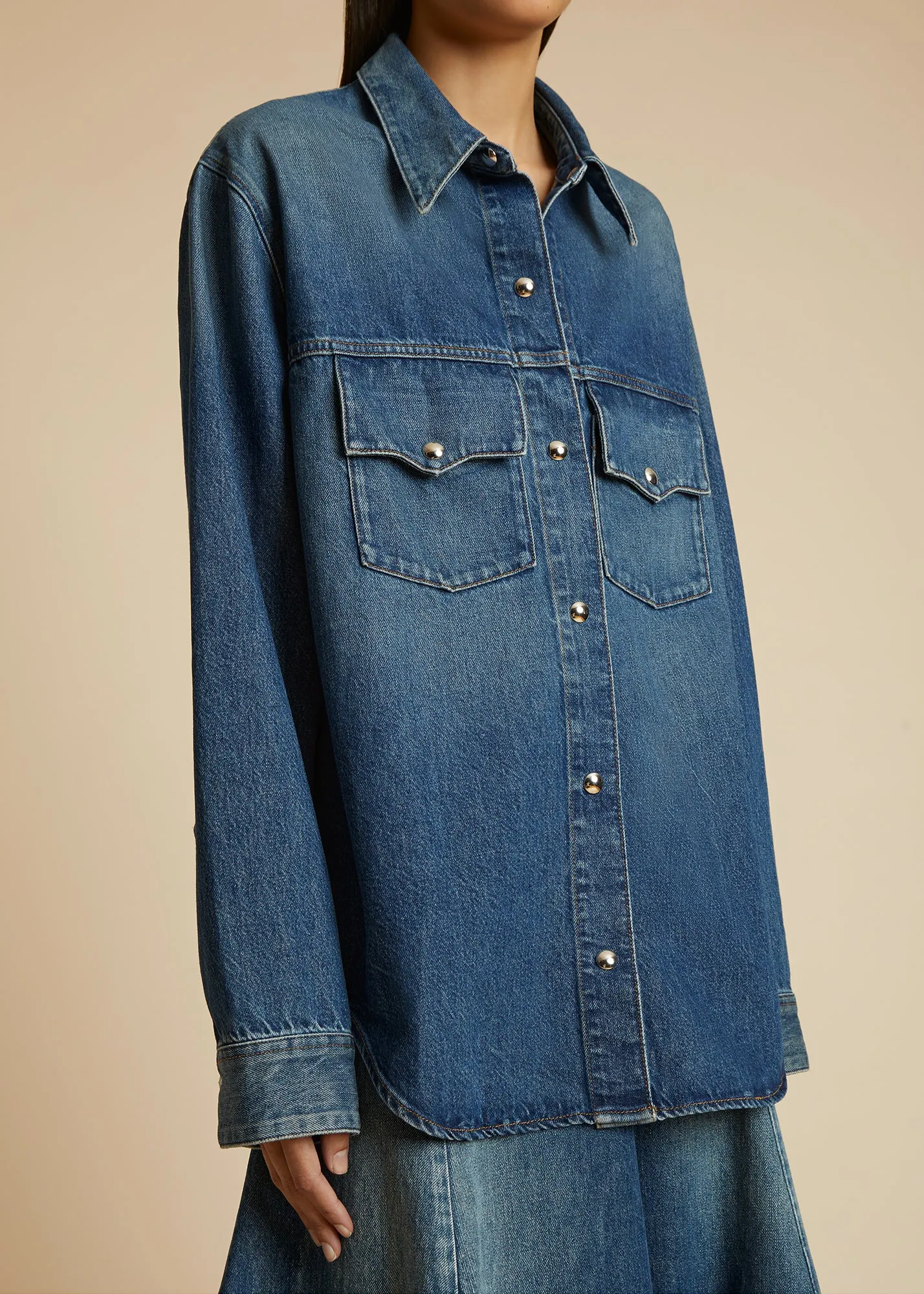The Jinn Top in Archer sold by KHAITE product image thumbnail 4