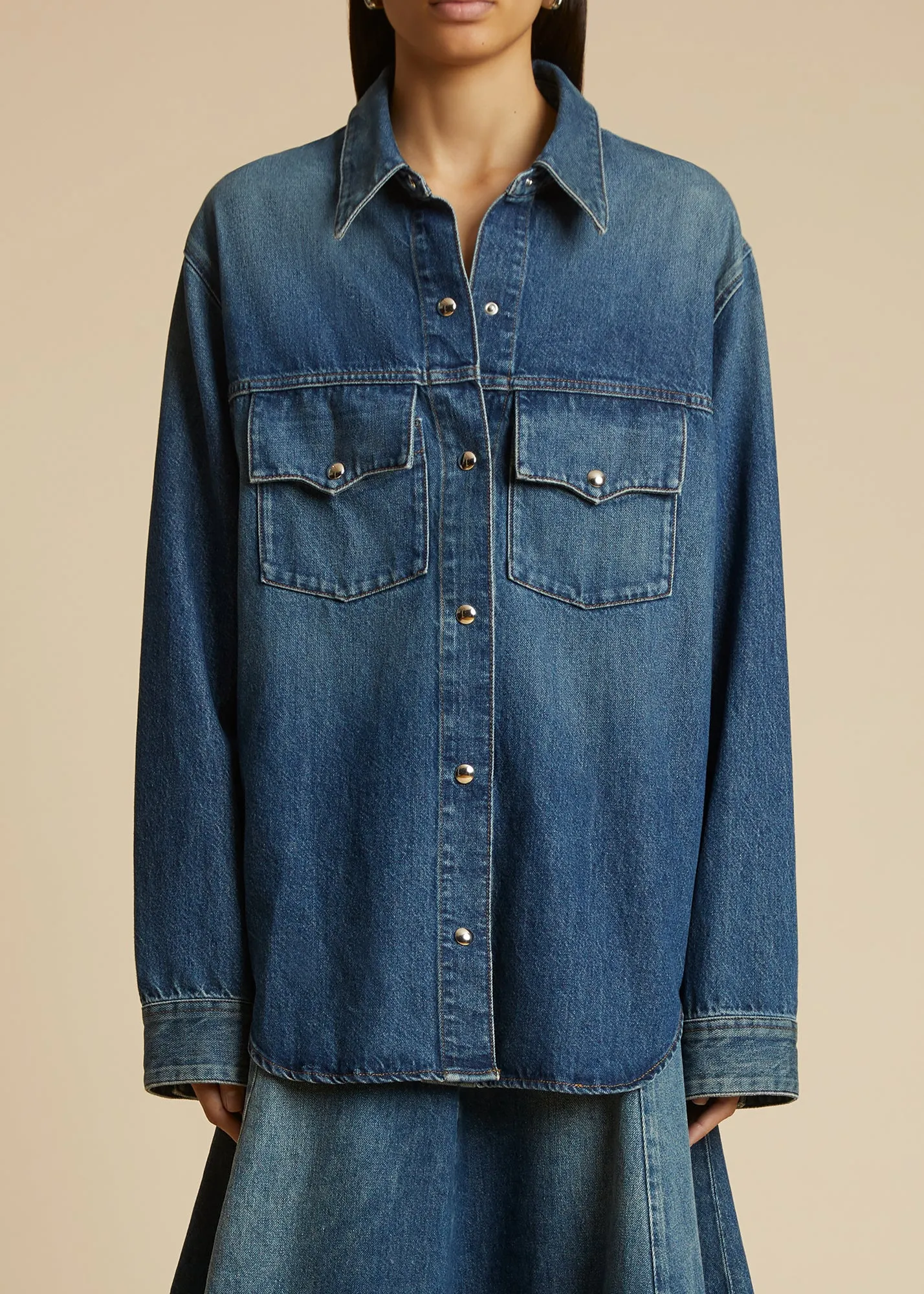 The Jinn Top in Archer sold by KHAITE product image thumbnail 2