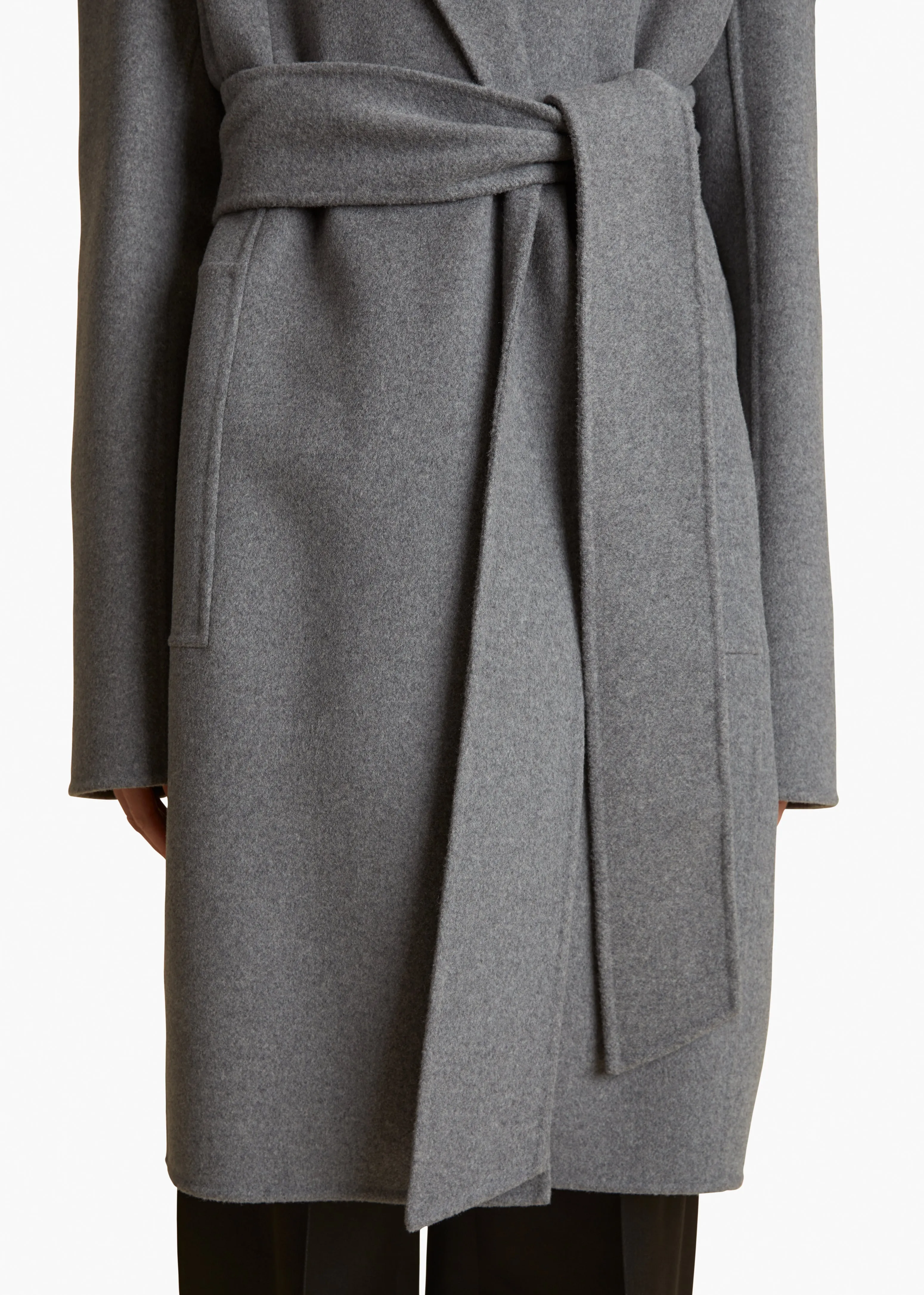 Annly Coat in Grey Melange sold by KHAITE product image thumbnail 5