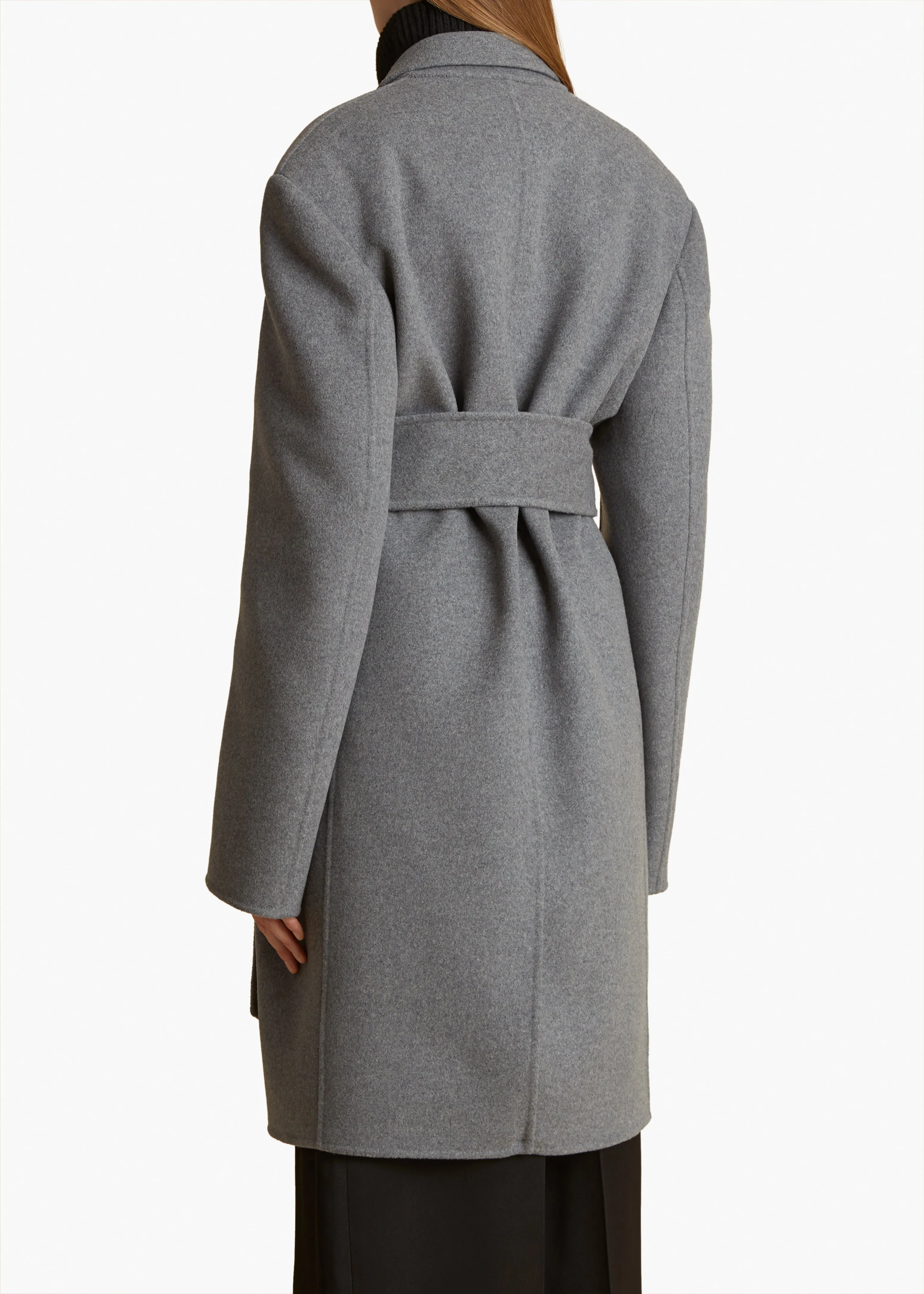 Annly Coat in Grey Melange sold by KHAITE product image thumbnail 4