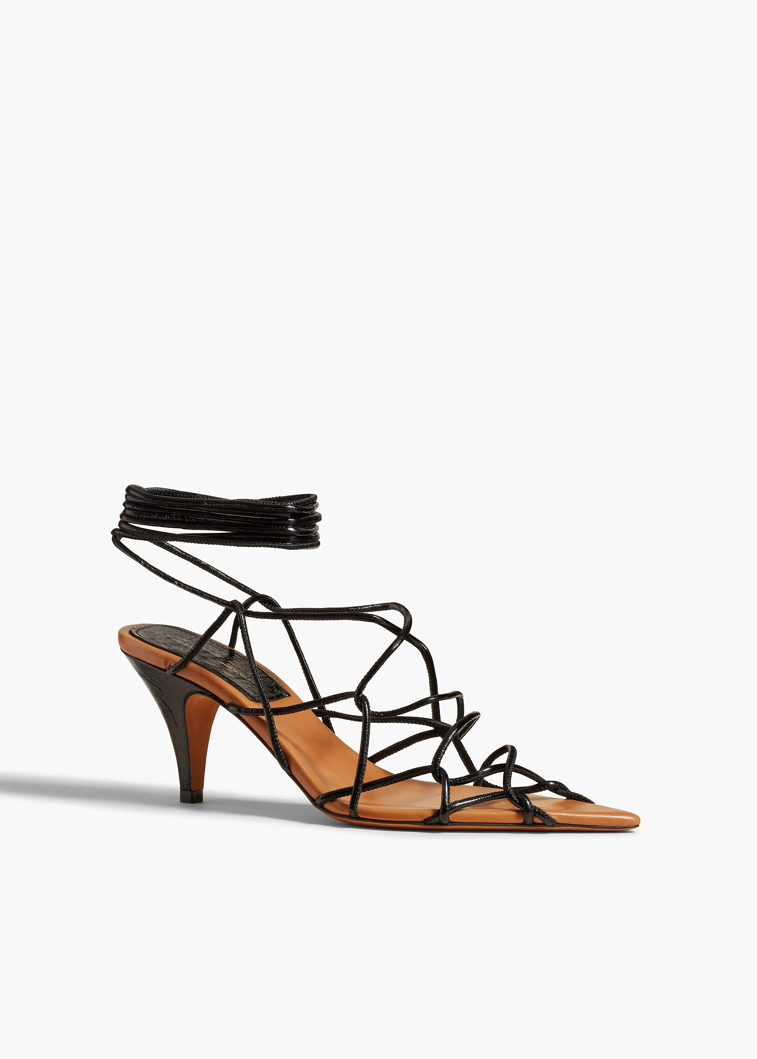 Arden High Heel in Black Crinkled Leather sold by KHAITE product image thumbnail 2