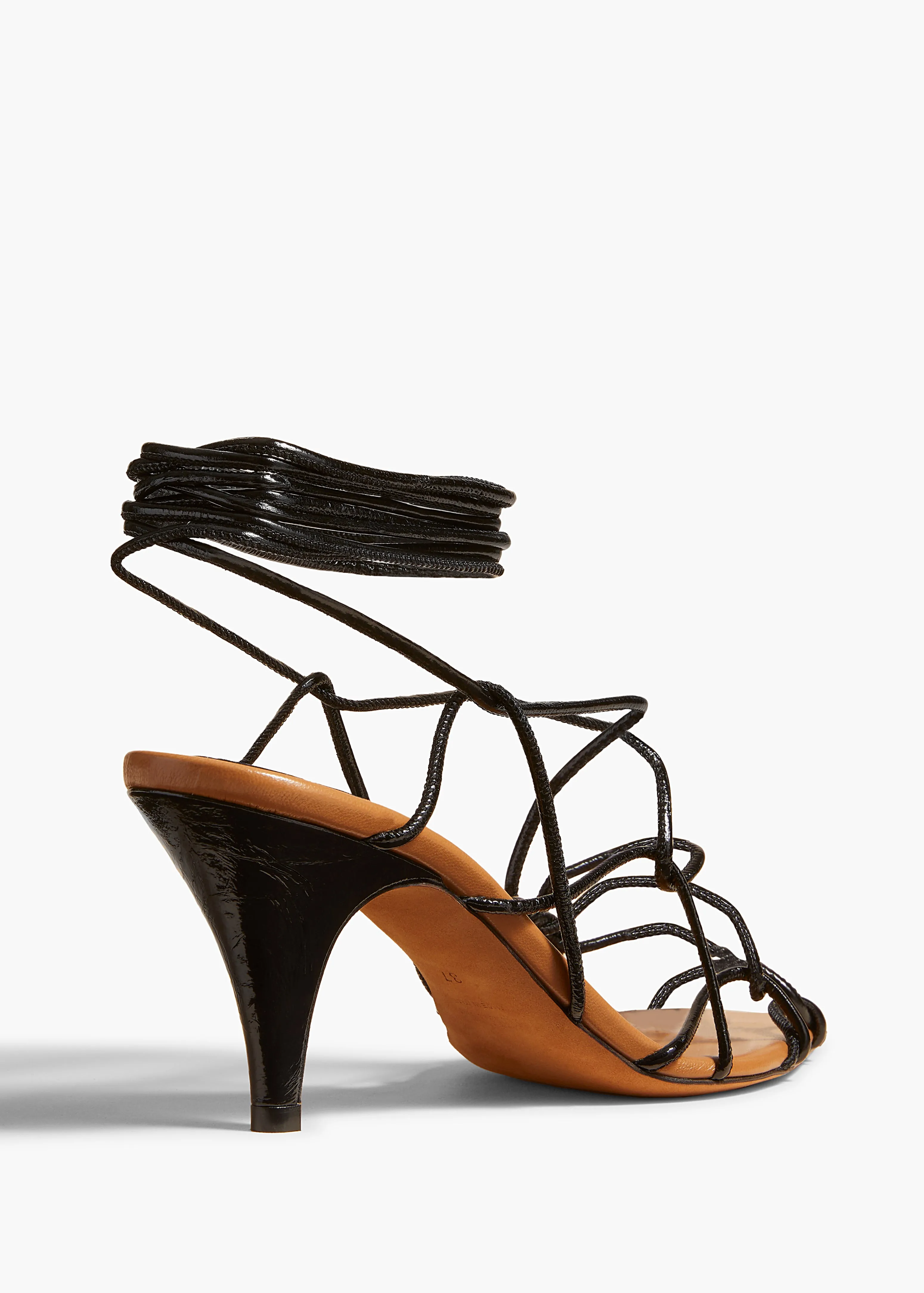 Arden High Heel in Black Crinkled Leather sold by KHAITE product image thumbnail 3