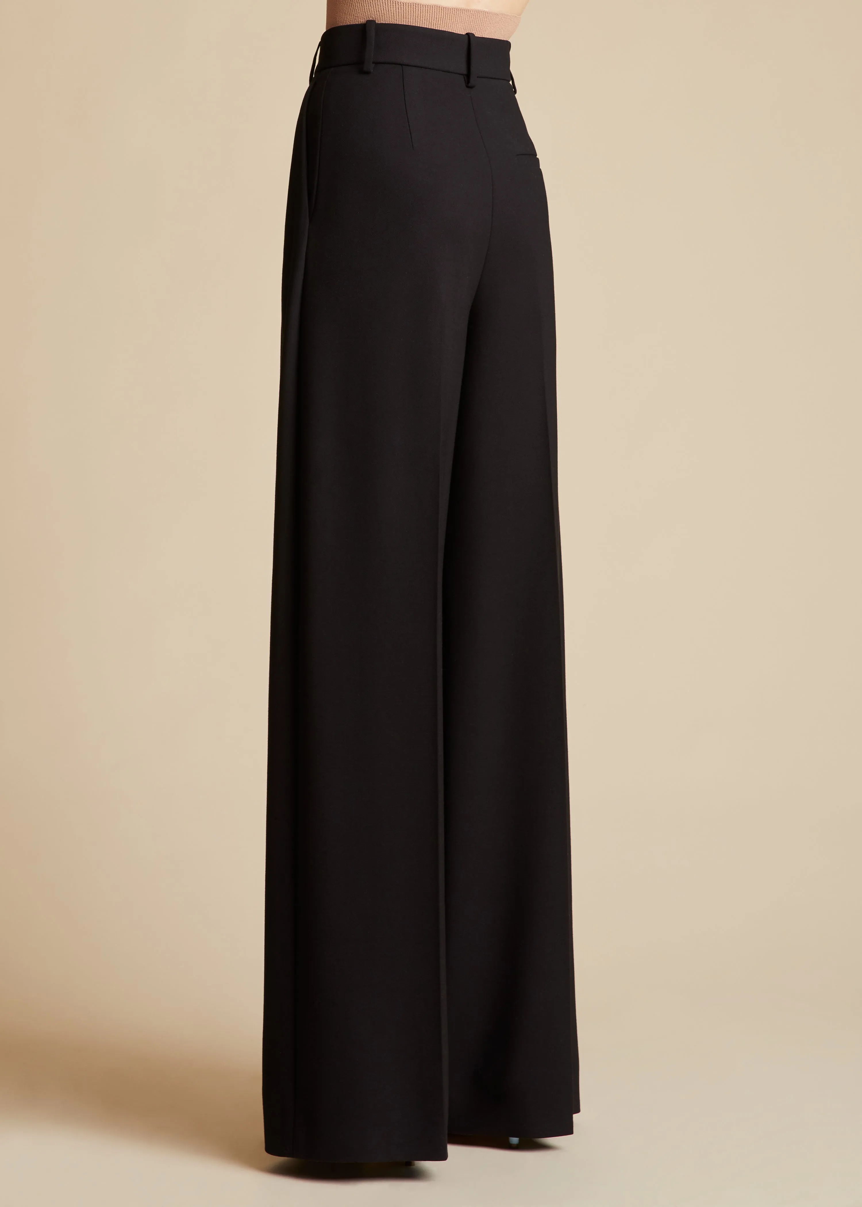 The Teyana Pant in Black Wool sold by KHAITE product image thumbnail 2