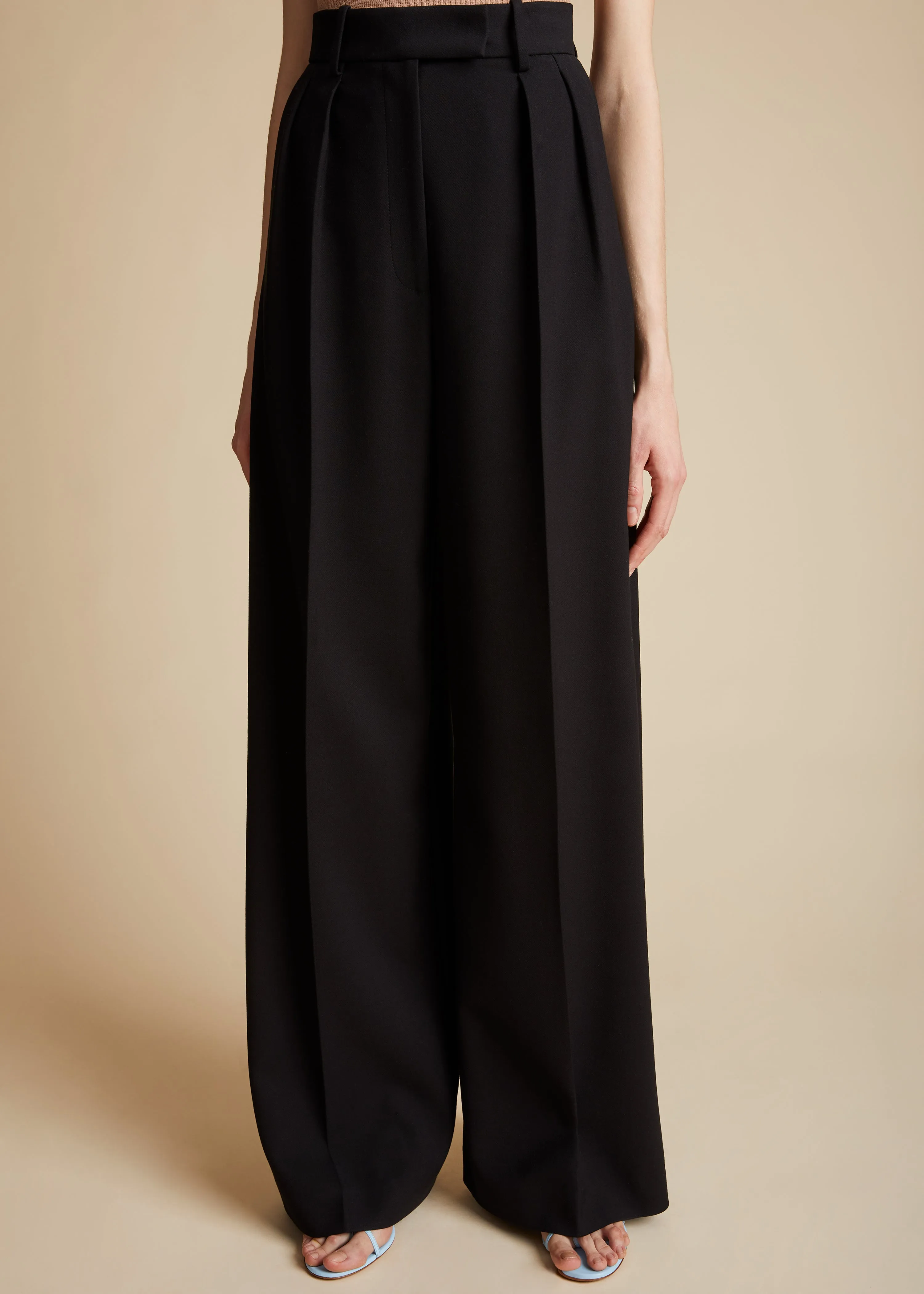 The Teyana Pant in Black Wool sold by KHAITE product image thumbnail 5