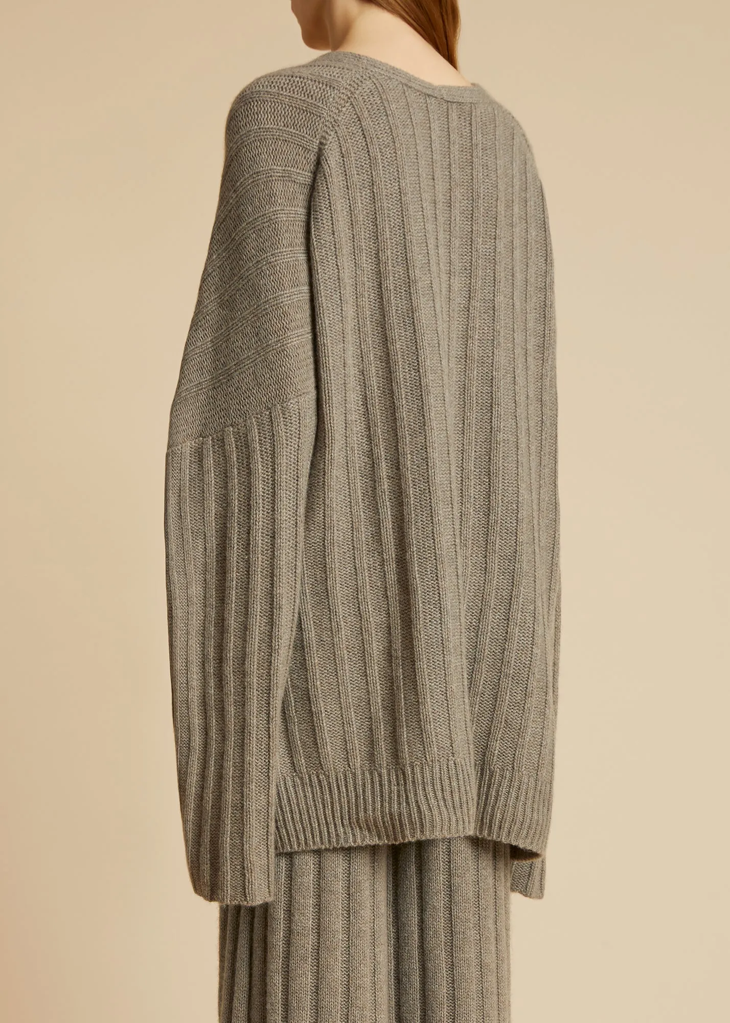 The Maddox Sweater in Barley sold by KHAITE product image thumbnail 5