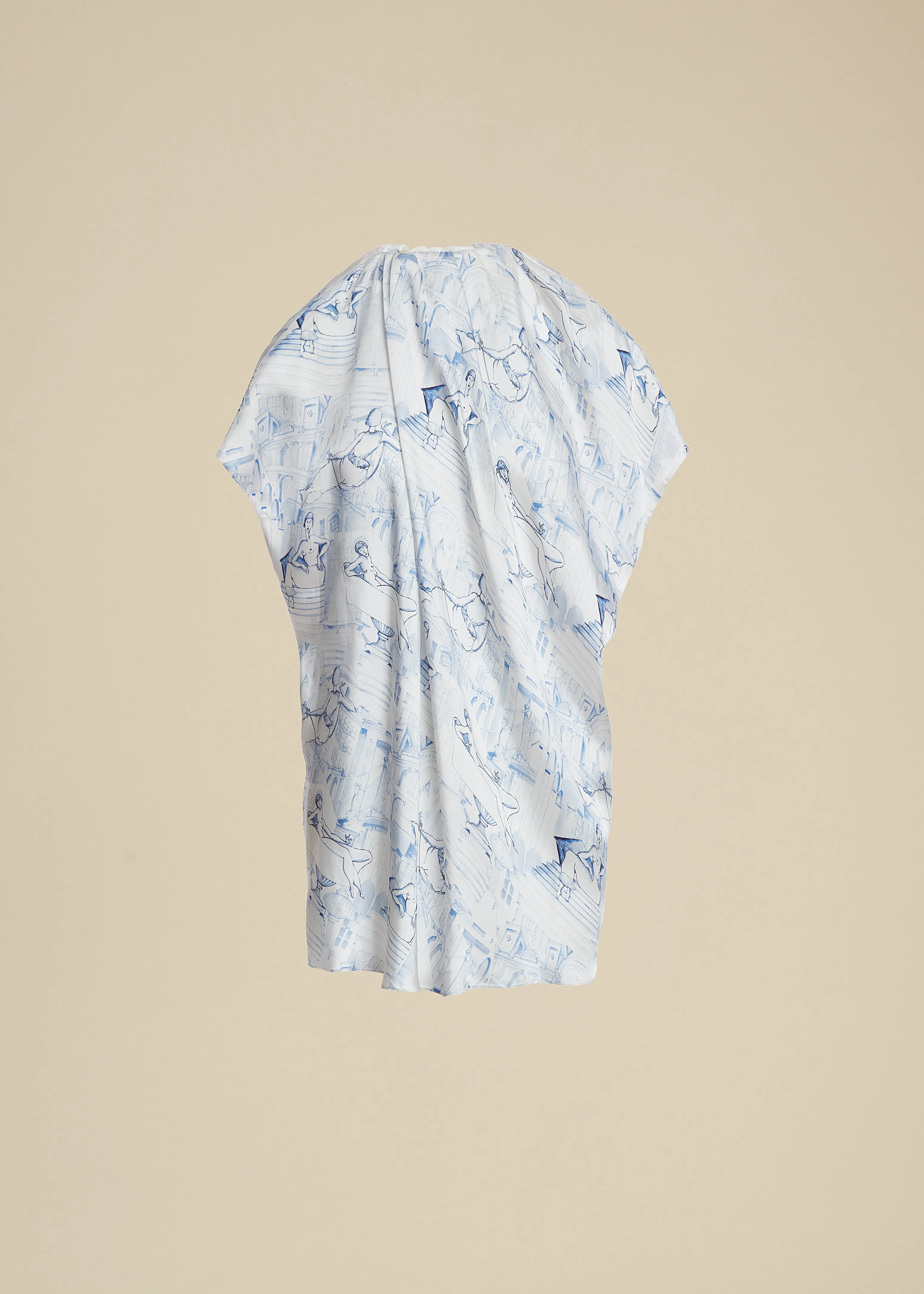 Kass Top in Cream and Blue sold by KHAITE