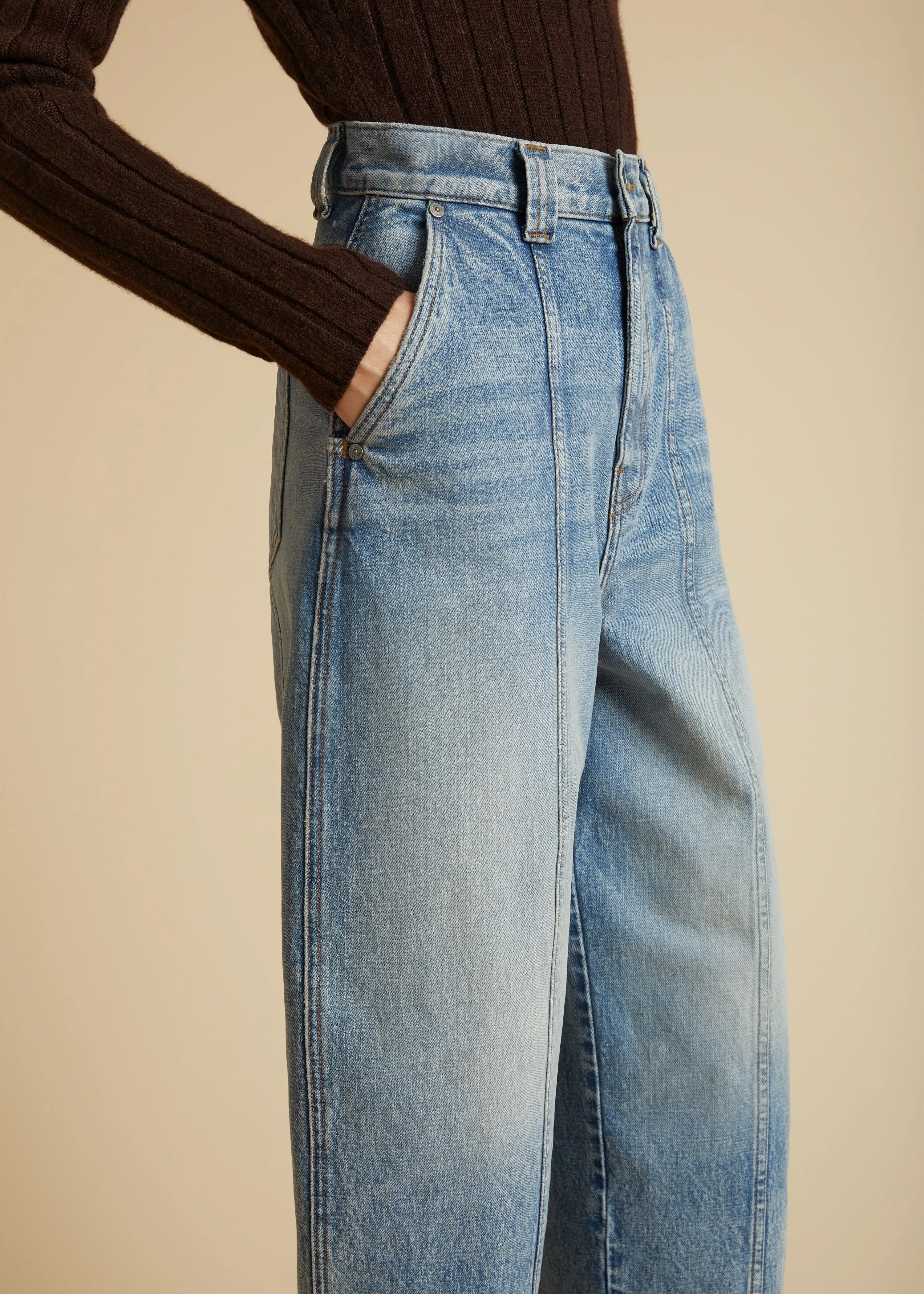 The Hugo Stretch Jean in Bryce sold by KHAITE product image thumbnail 4