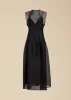 Wes Dress in Black sold by KHAITE