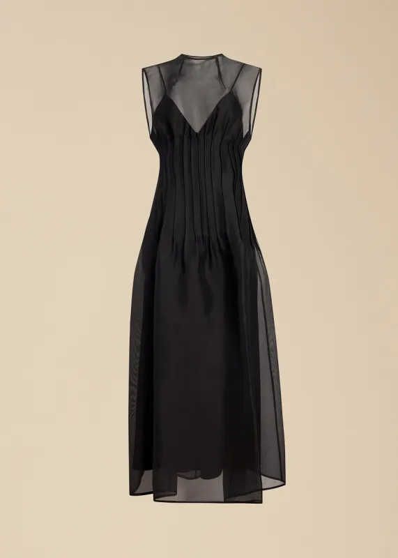 Wes Dress in Black sold by KHAITE