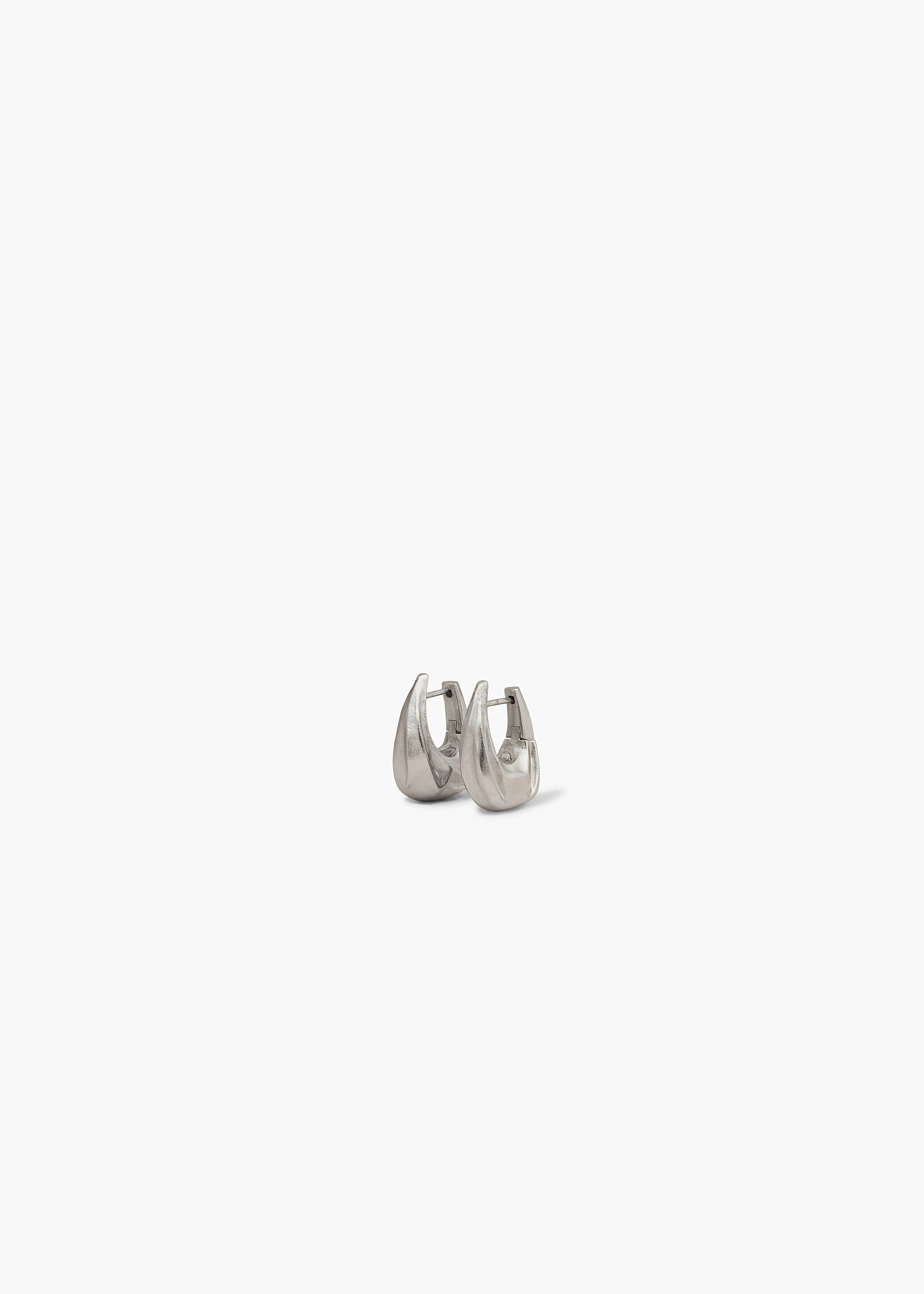 Small Olivia Hoop Earrings in Silver sold by KHAITE
