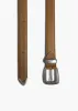 Benny Belt in Toffee Leather with Silver sold by KHAITE
