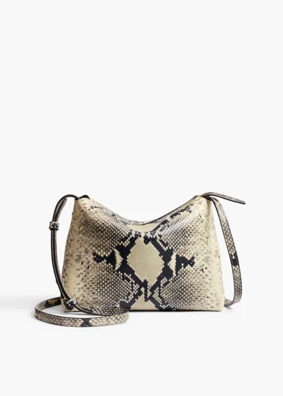 Lina Crossbody Bag in Natural Python-Embossed Leather sold by KHAITE