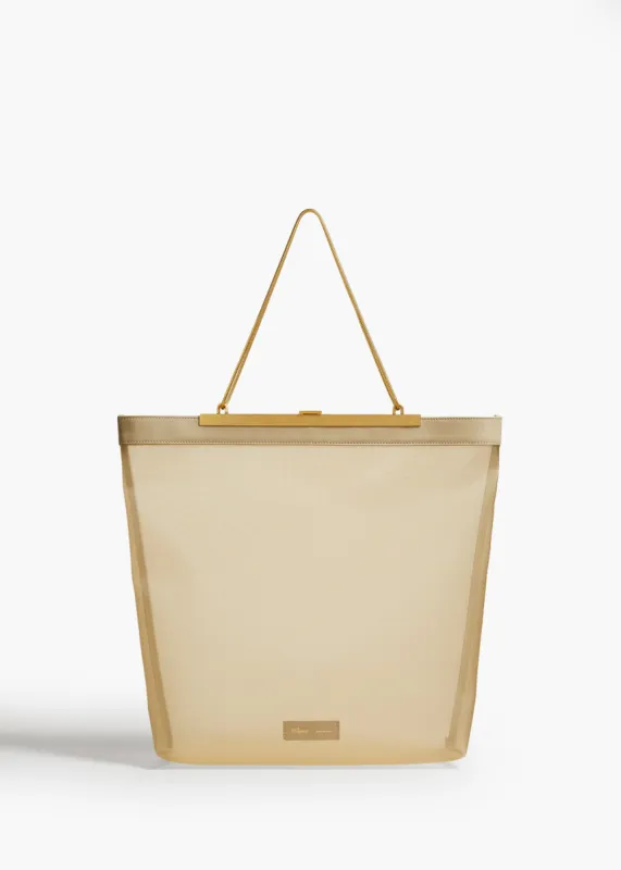 Augusta Chain Tote in Beige Mesh sold by KHAITE