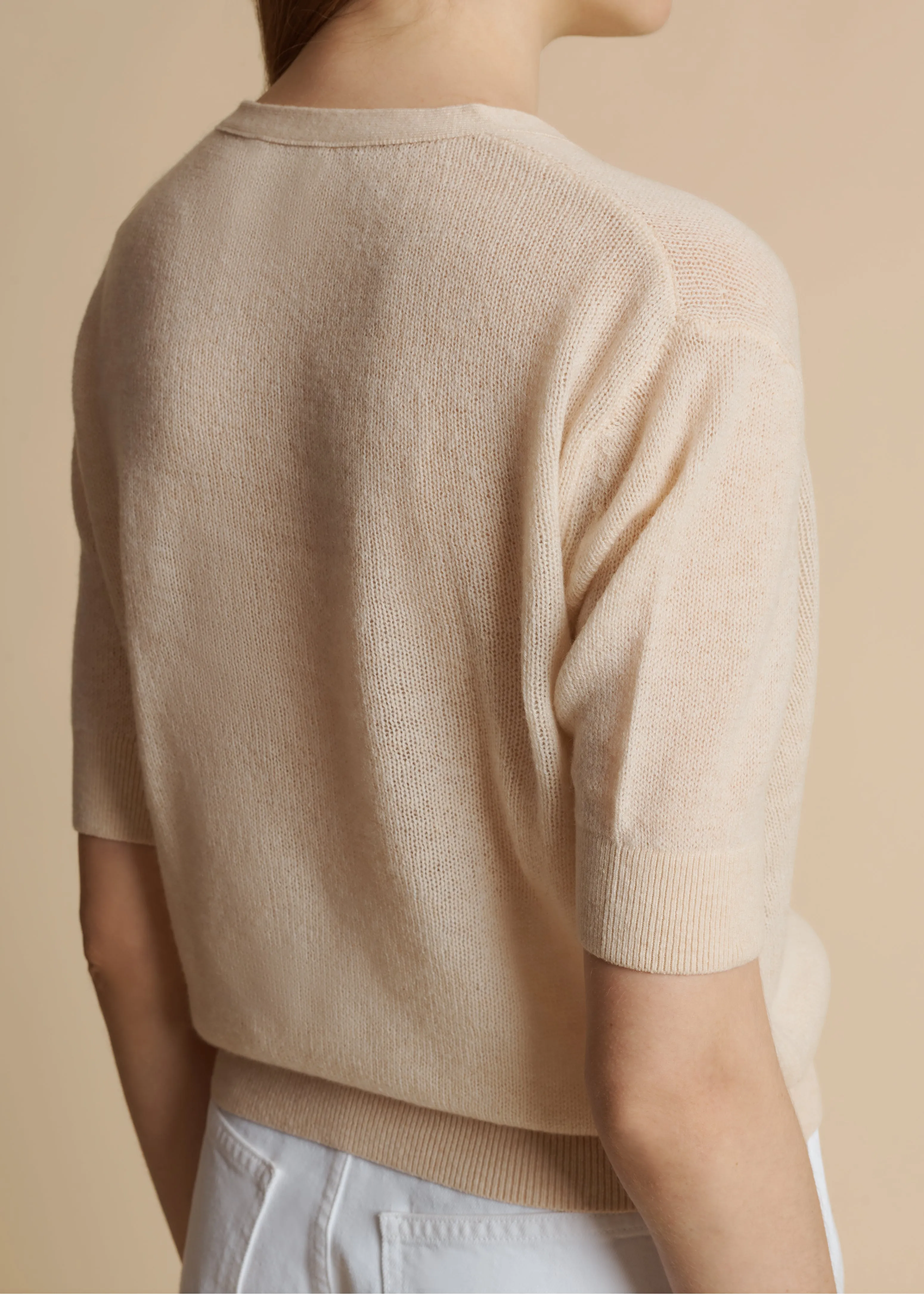 The Dianna Cardigan in Custard sold by KHAITE product image thumbnail 4