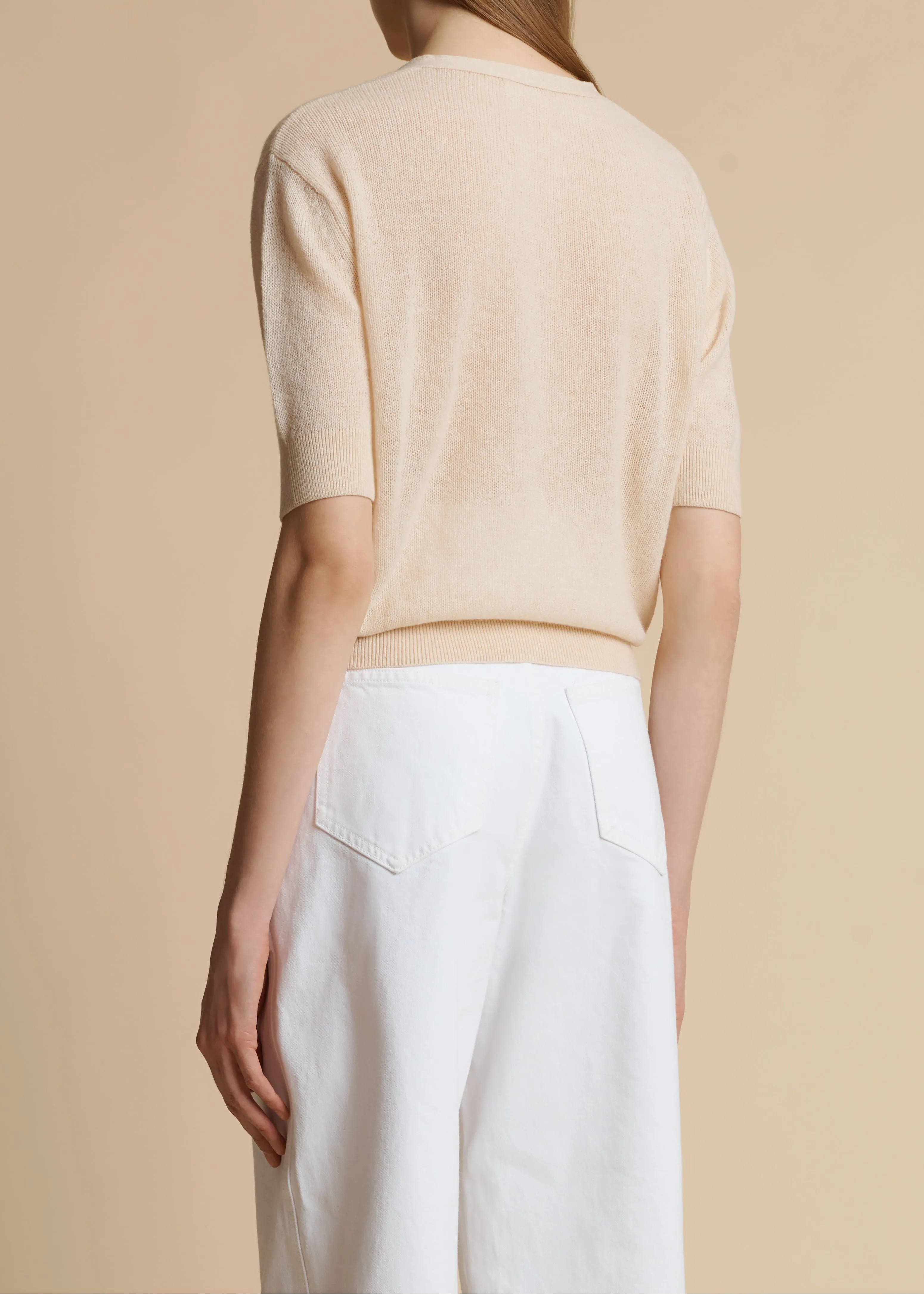 The Dianna Cardigan in Custard sold by KHAITE product image thumbnail 3