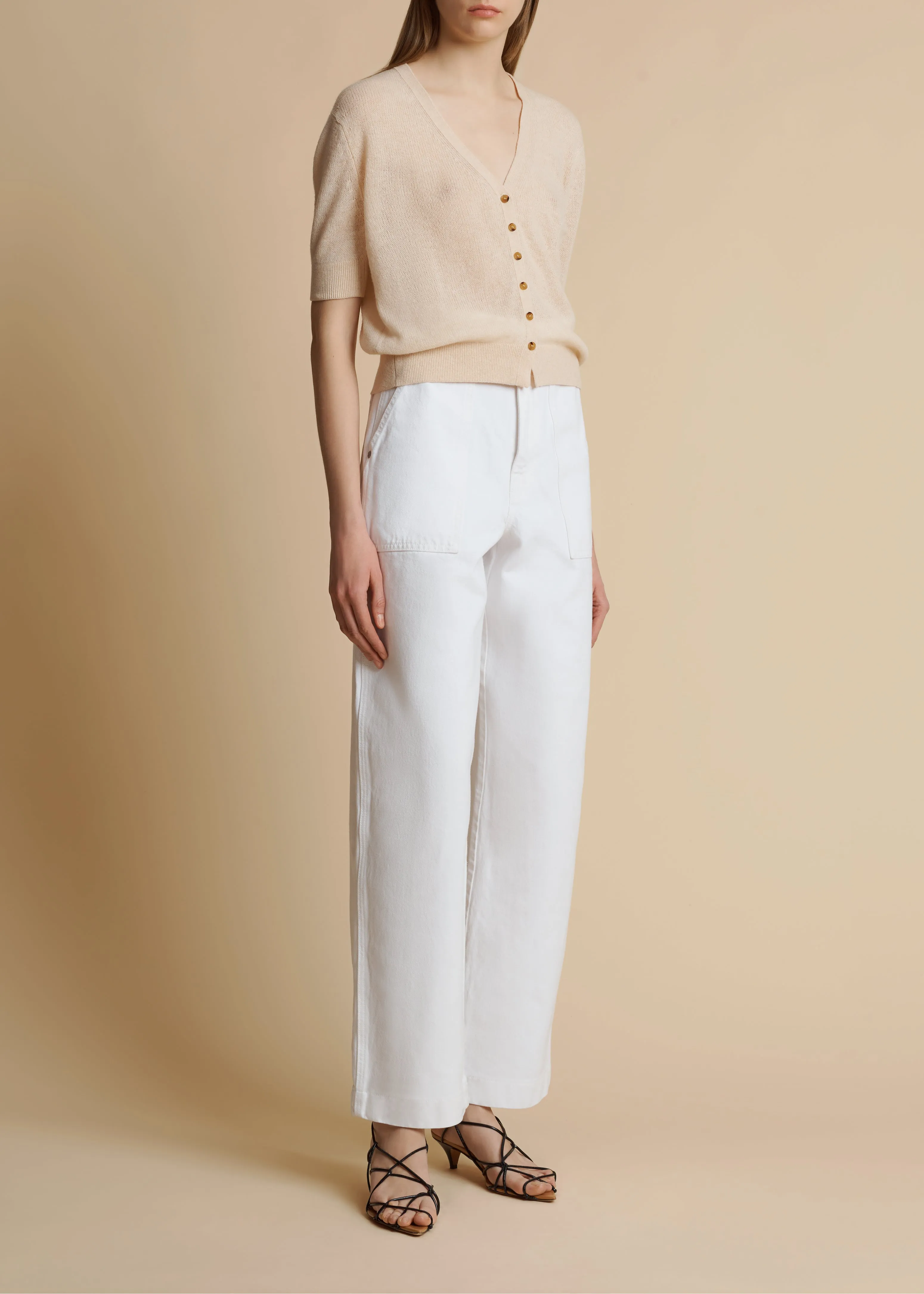 The Dianna Cardigan in Custard sold by KHAITE product image thumbnail 2