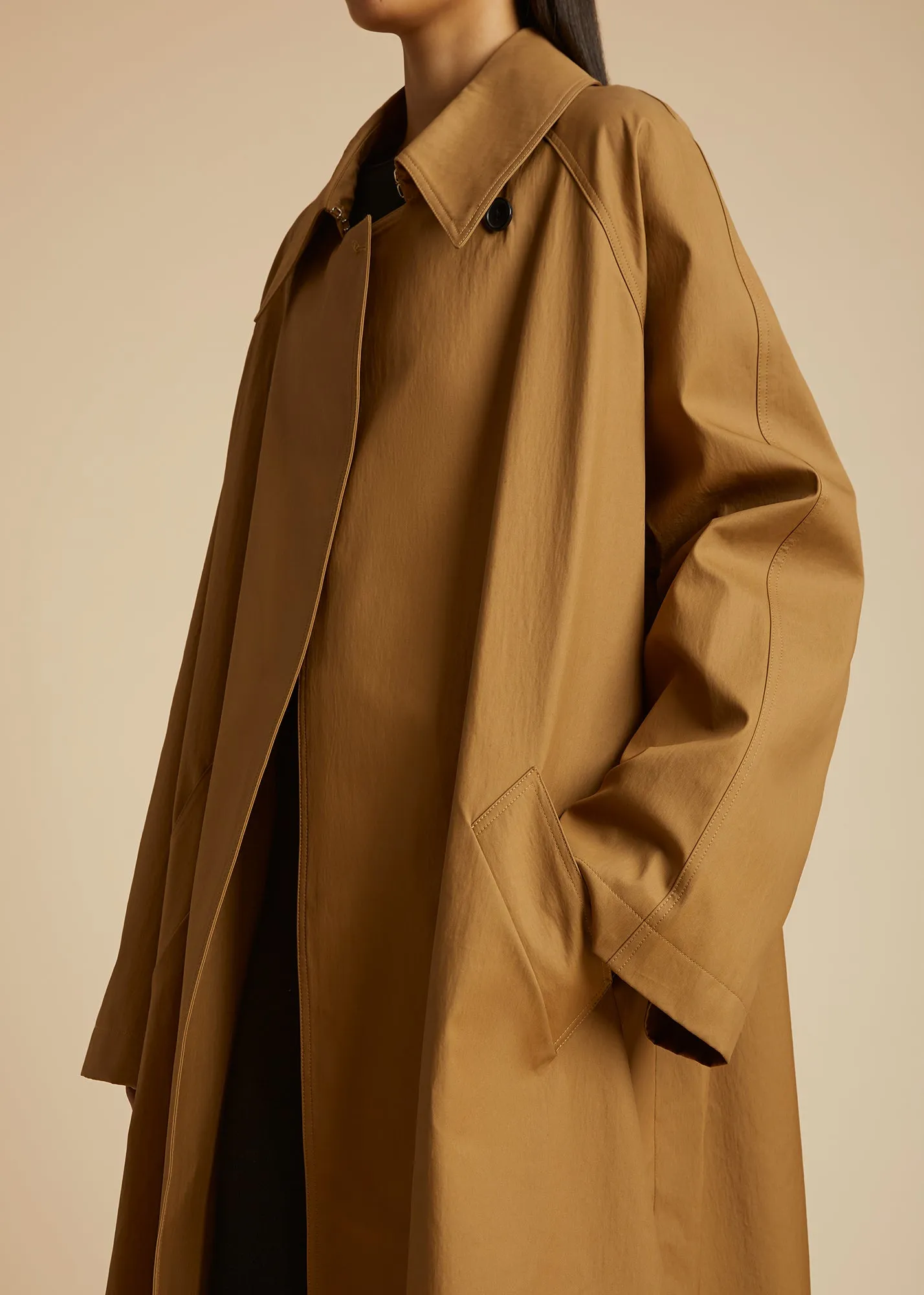 The Minnie Coat in Khaki sold by KHAITE product image thumbnail 5