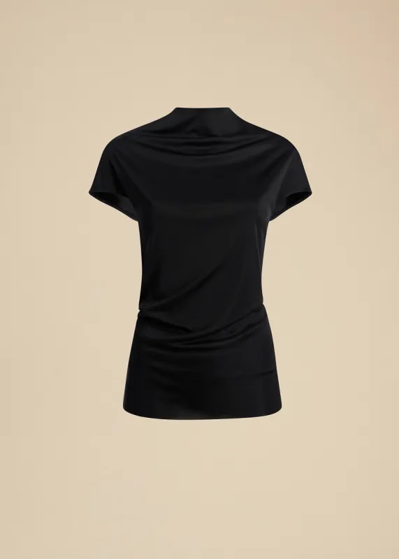 Zenn Top in Black sold by KHAITE