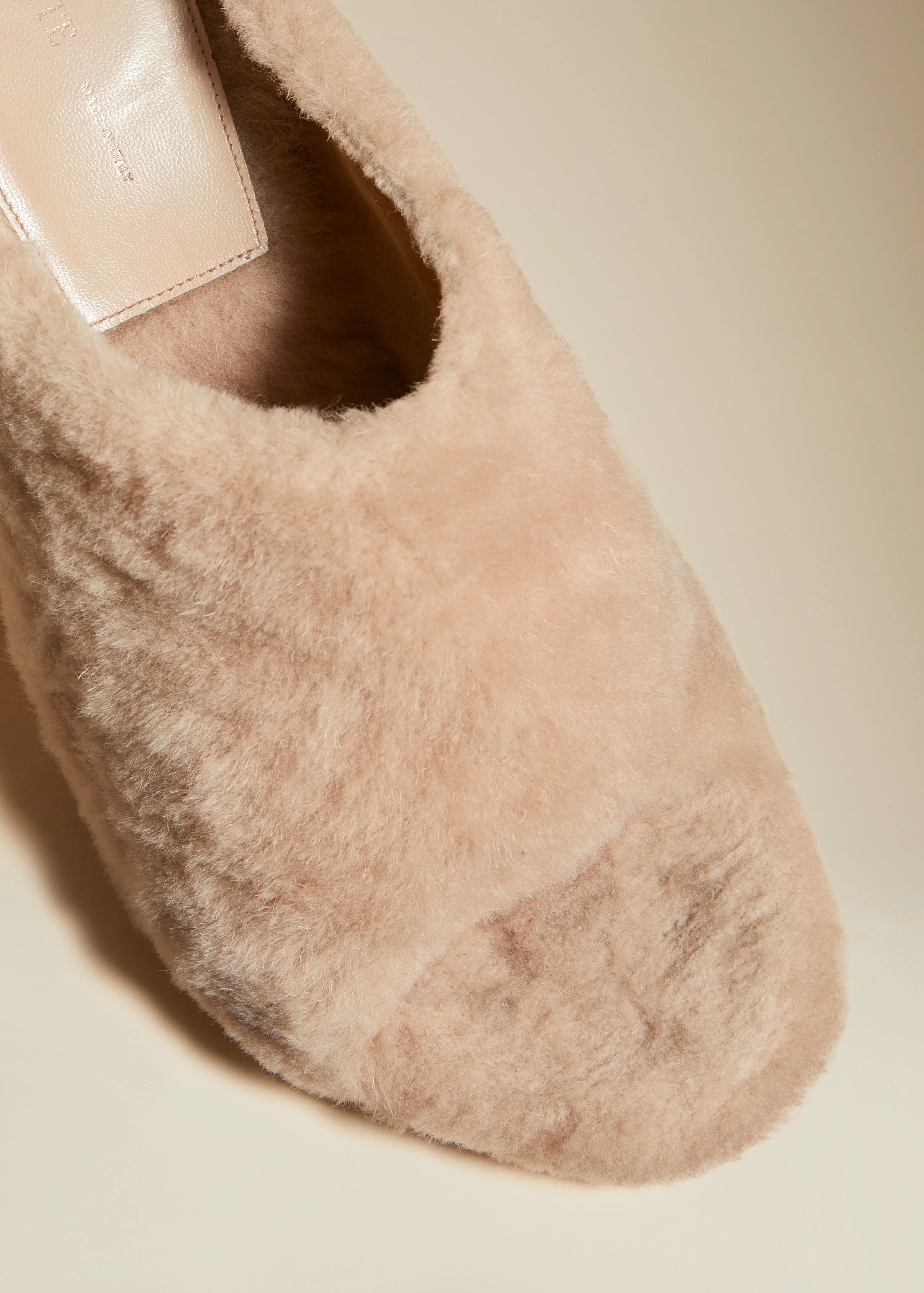 The Marion Mule Sandal in Blush Shearling sold by KHAITE product image thumbnail 4
