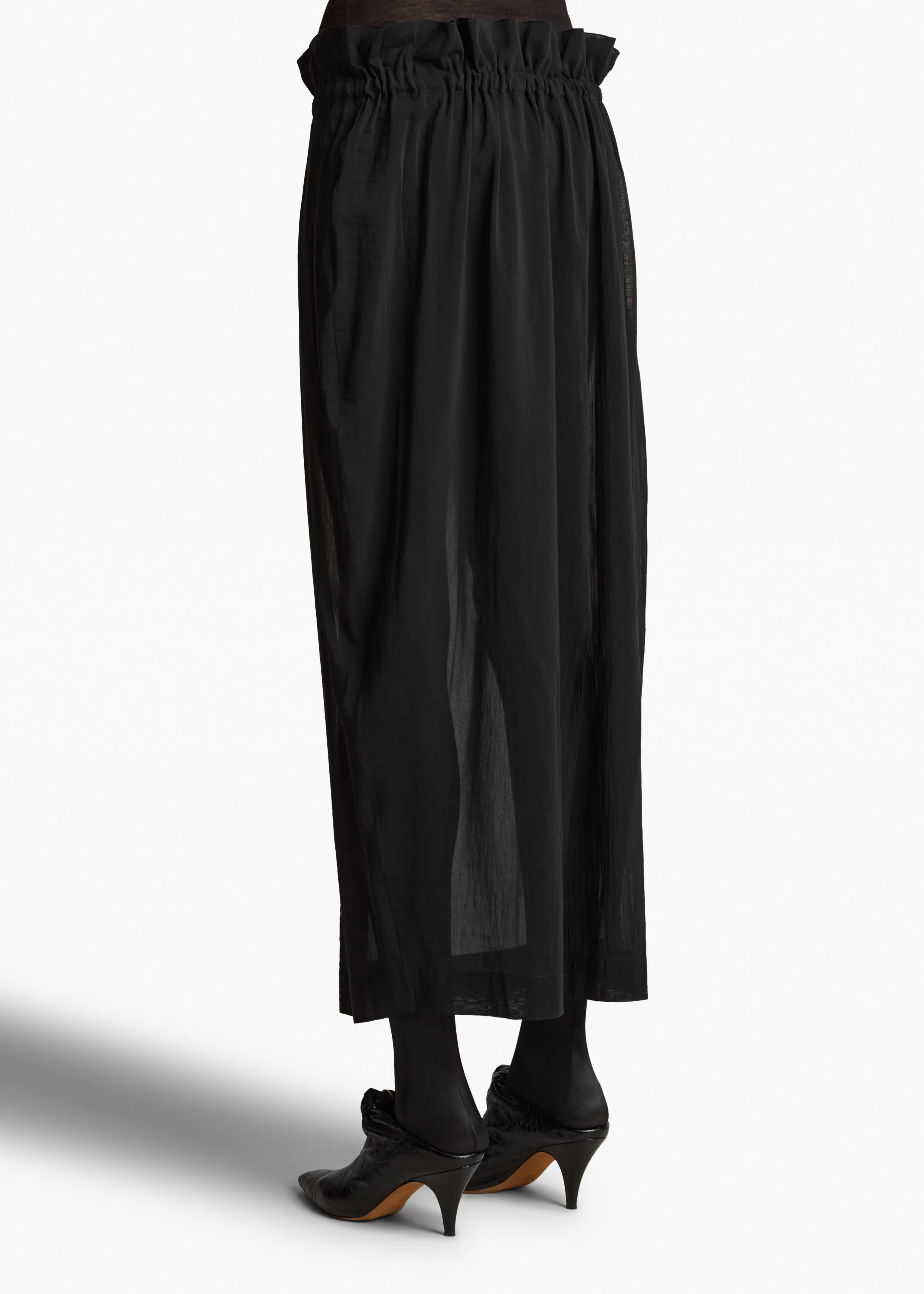 Ember Skirt in Black Cotton Silk sold by KHAITE product image thumbnail 4