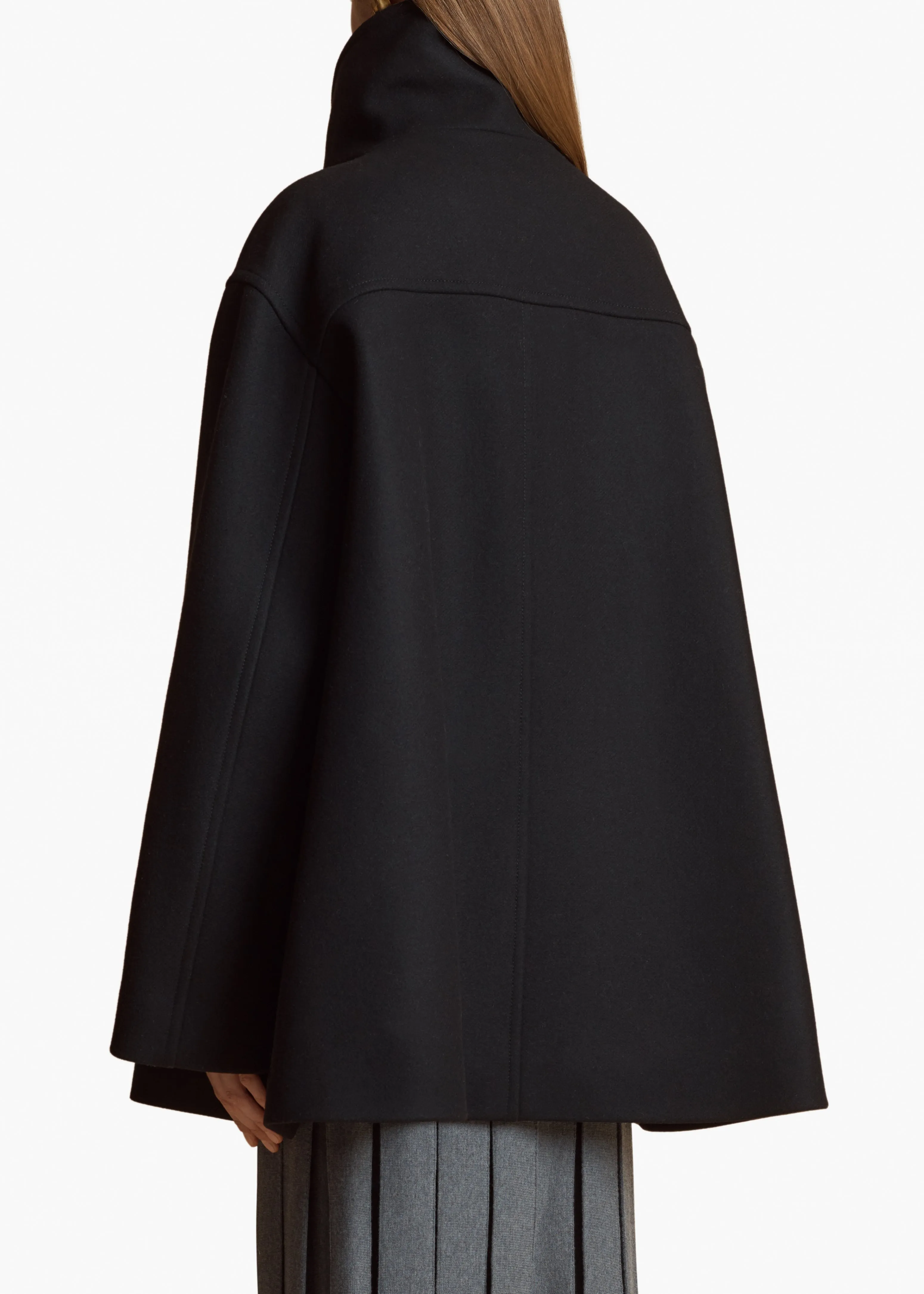 Melbo Coat in Black Leather Combo sold by KHAITE product image thumbnail 4