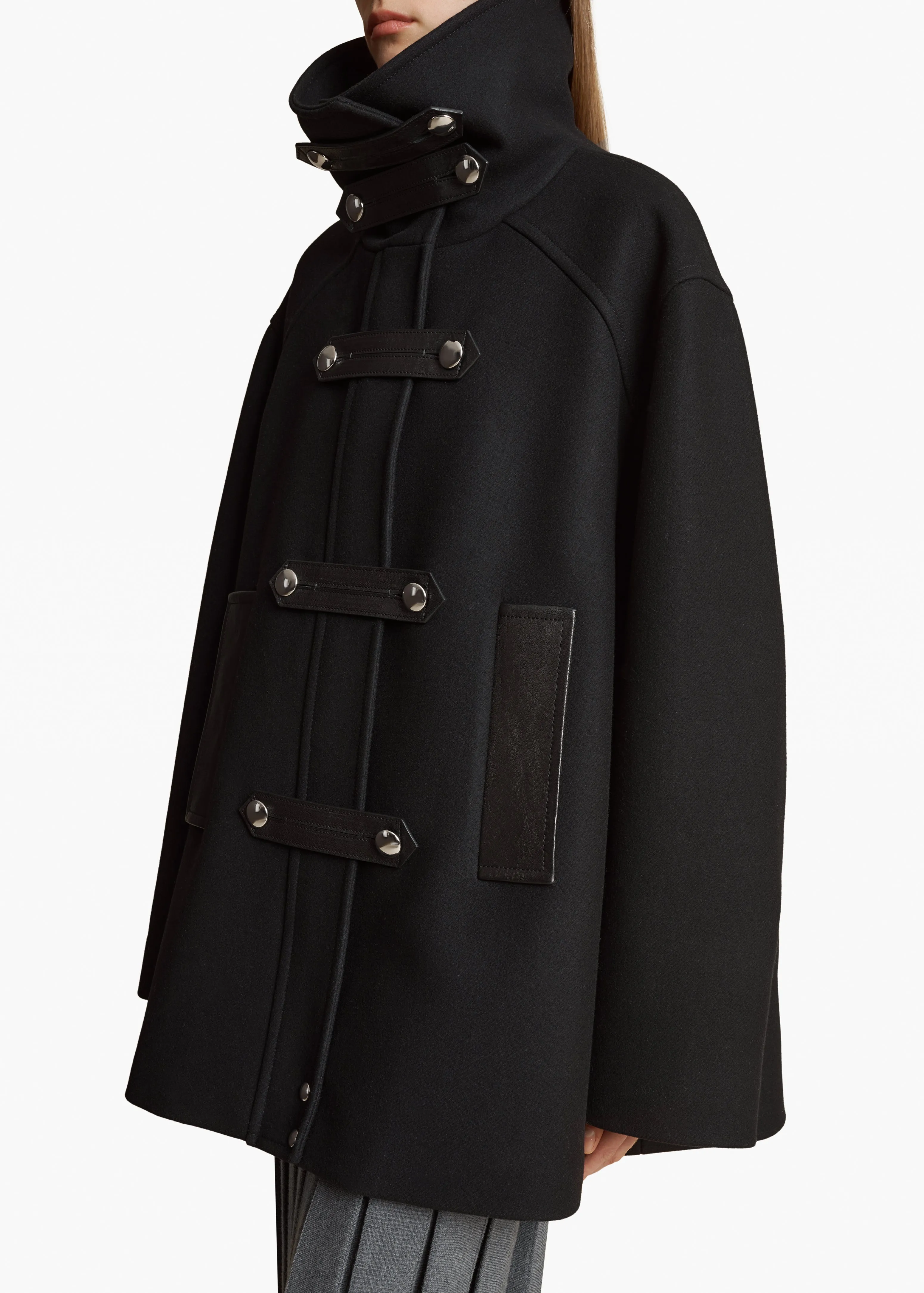 Melbo Coat in Black Leather Combo sold by KHAITE product image thumbnail 5