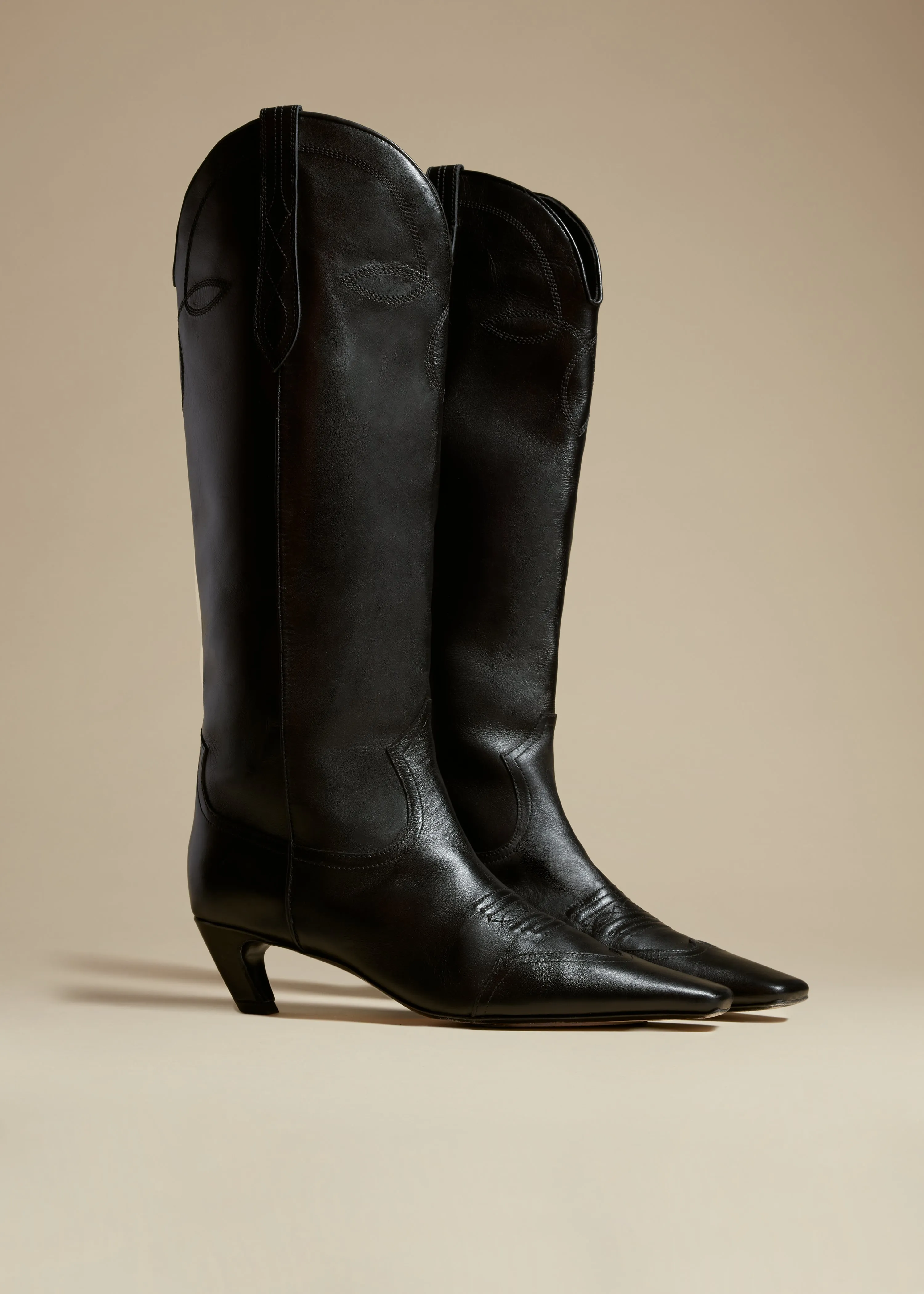 Dallas Knee High Boot in Black Leather sold by KHAITE product image thumbnail 2