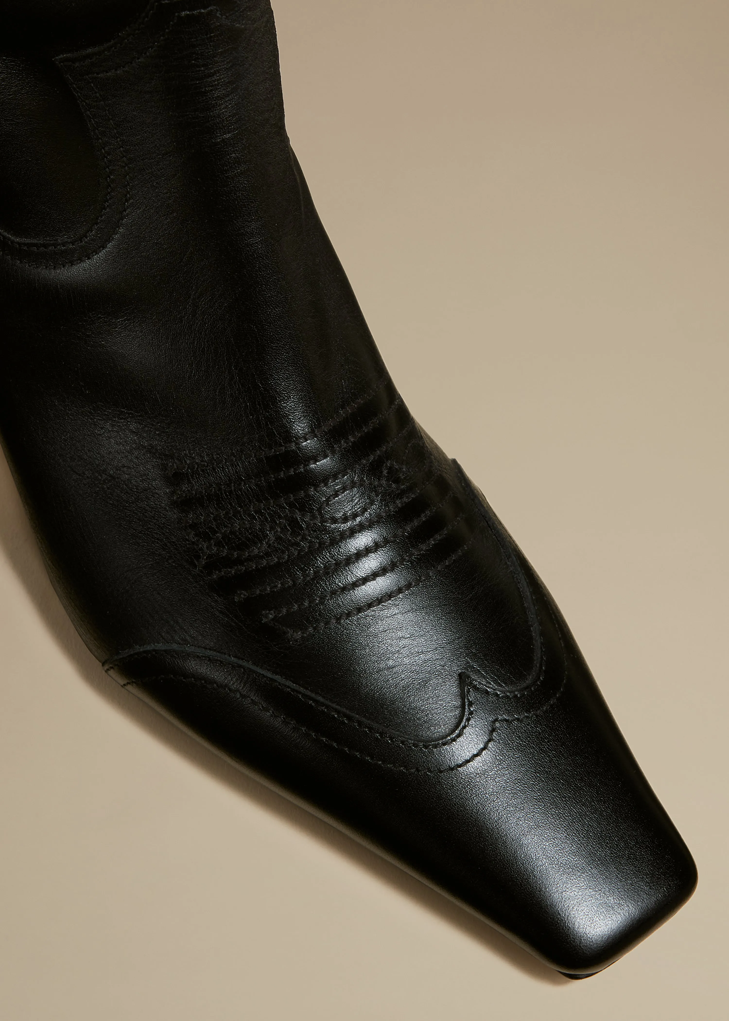 Dallas Knee High Boot in Black Leather sold by KHAITE product image thumbnail 3