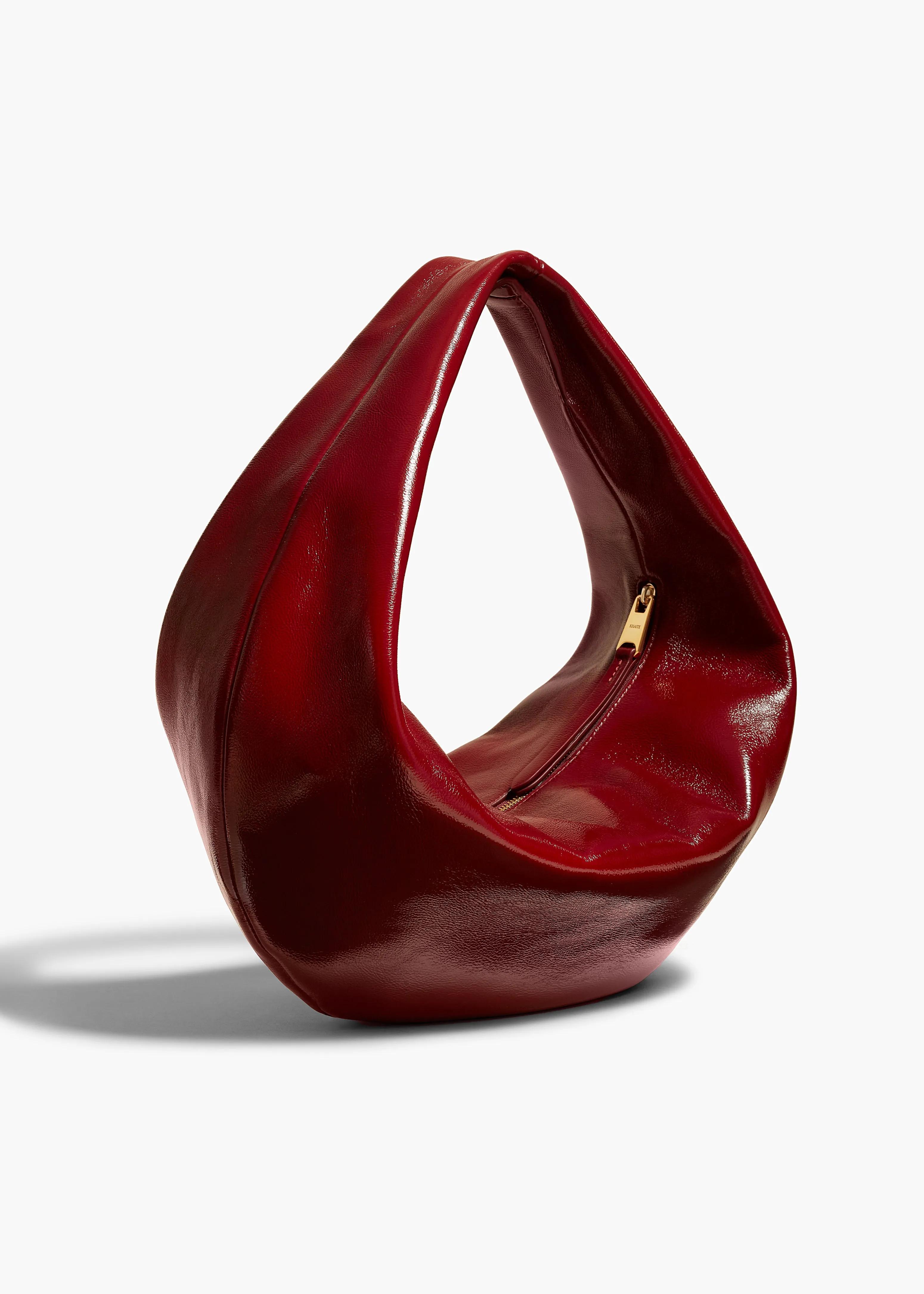 Medium Olivia Hobo in Oxblood Crackle Patent Leather sold by KHAITE product image thumbnail 2