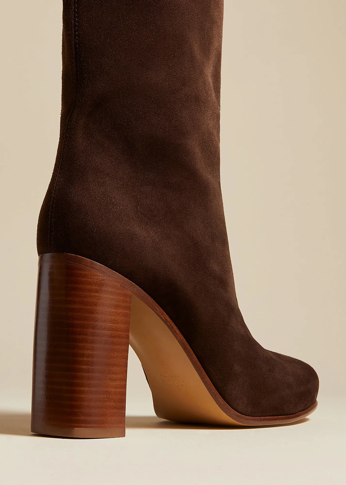 Willow Knee-High Boot in Dark Brown Suede sold by KHAITE product image thumbnail 3