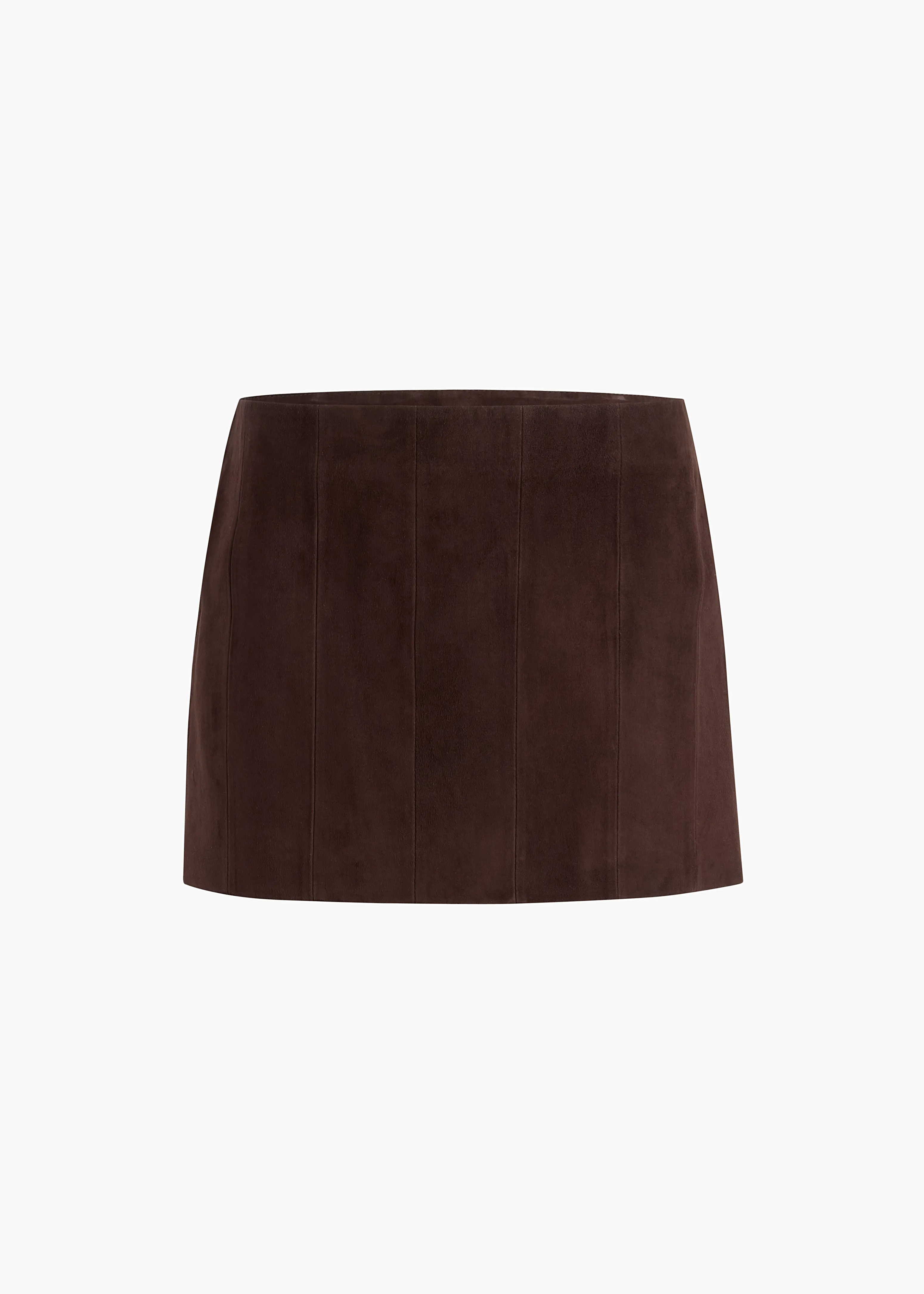 Meelar Skirt in Dark Brown Suede sold by KHAITE