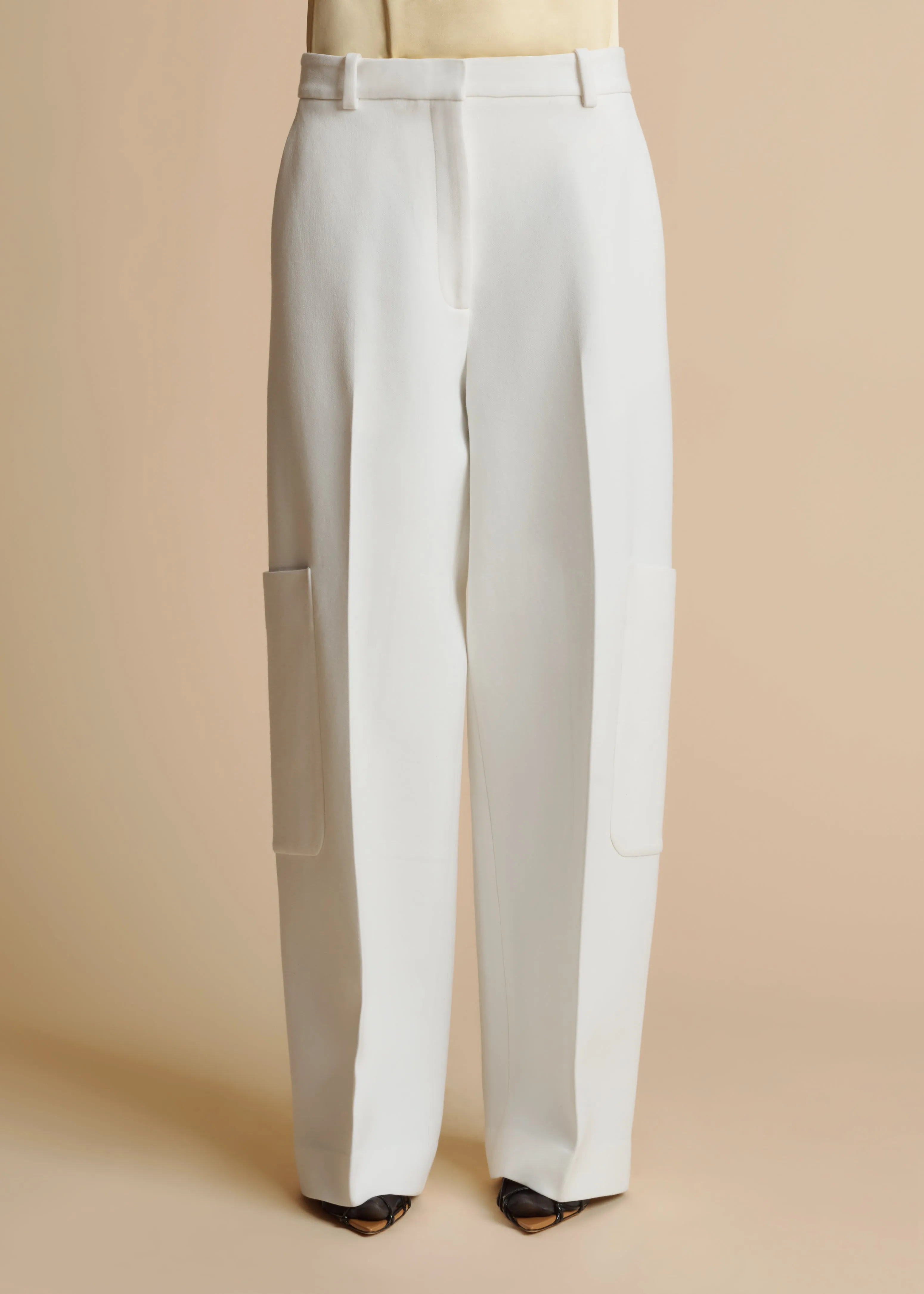 Caiton Pant in Chalk sold by KHAITE product image thumbnail 3
